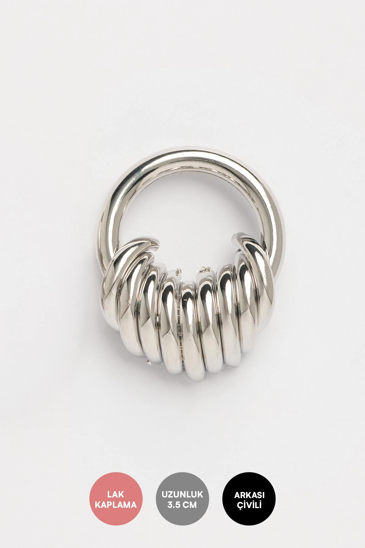 Silver Halka İçinde Sıralı Halkalar Stefany Küpe AKE9657