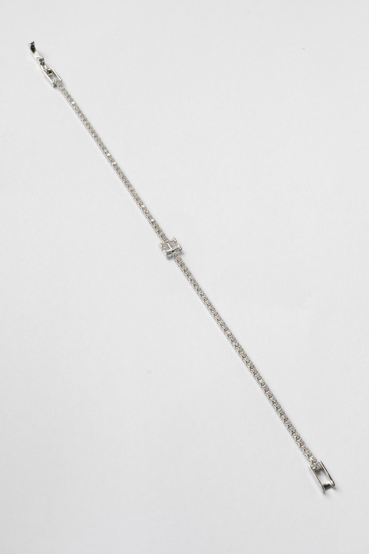 Silver Minimal Suyolu H Hafli Bileklik ABL7435