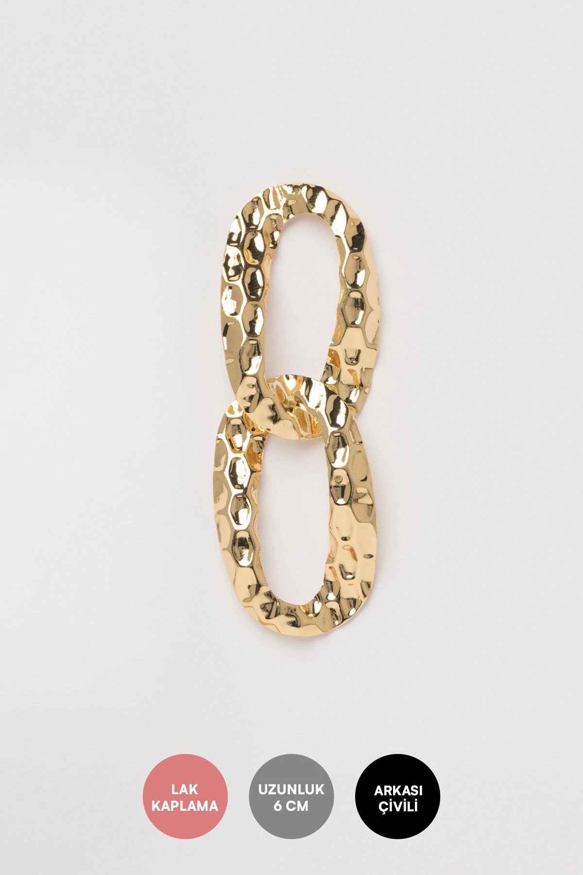 Gold Çekiç Doku Stefany Küpe AKE9674