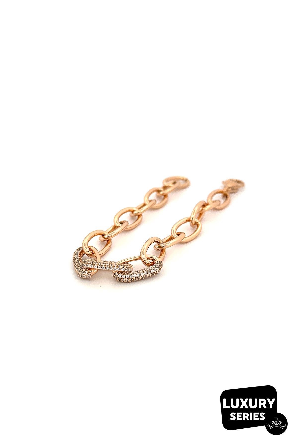 Gold Zirkon Milano Luxury Bileklik ABL1732