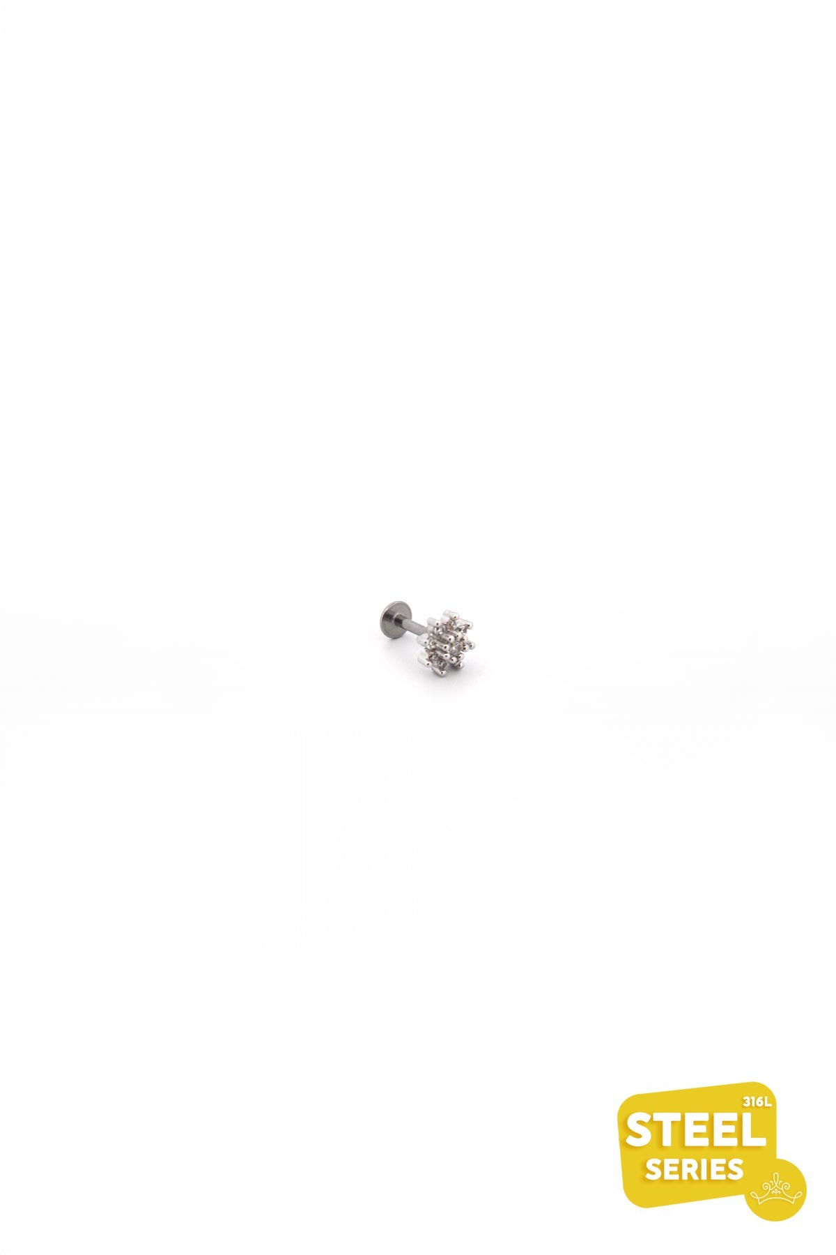 Gold Zirkon Flower 8mm Piercing APR2132