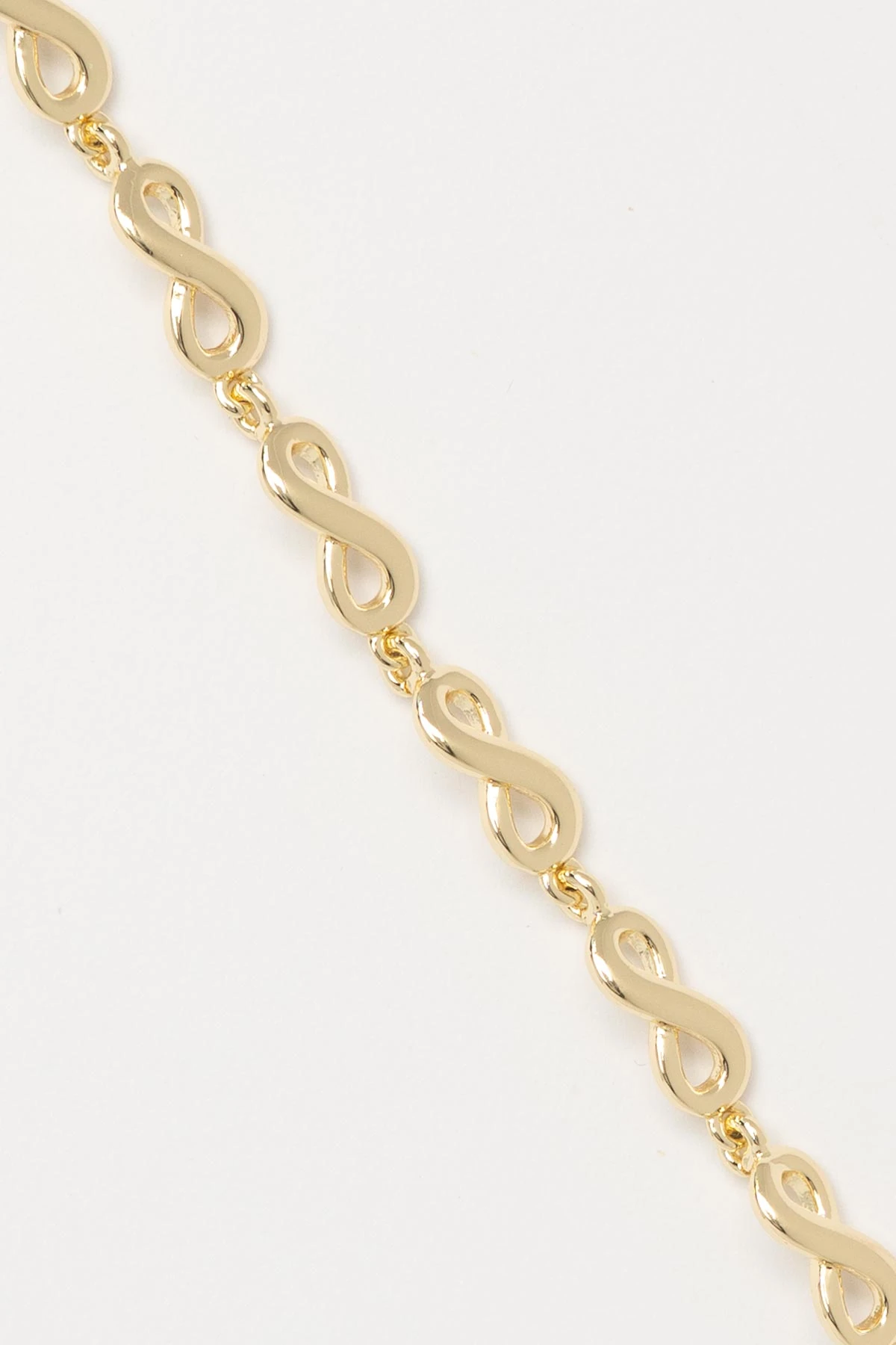 Gold 14K Sonsuzluk Sembolü Sıralı Luxury Bileklik ABL7570