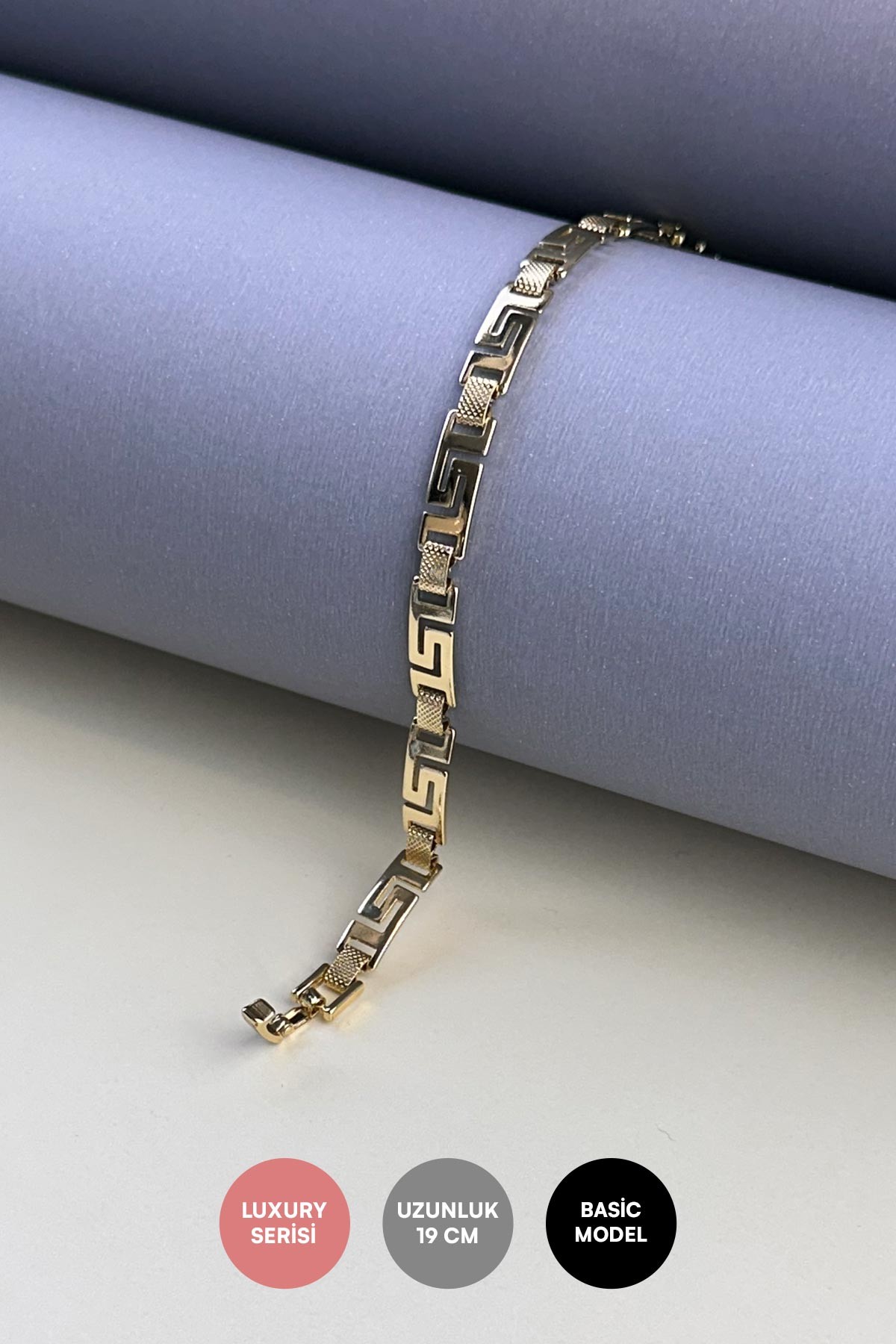 Gold Yassı Love Road Luxury Bileklik ABL6900