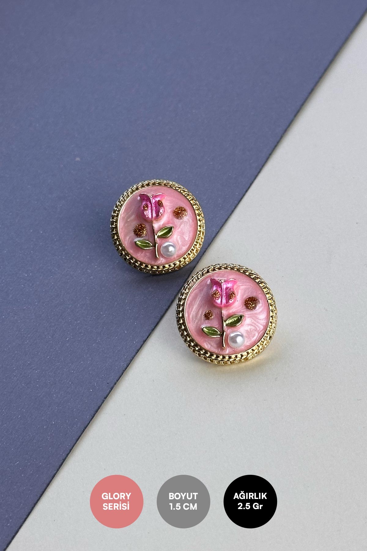 Pearl And Rose Art Series Glory Küpe AKE9086