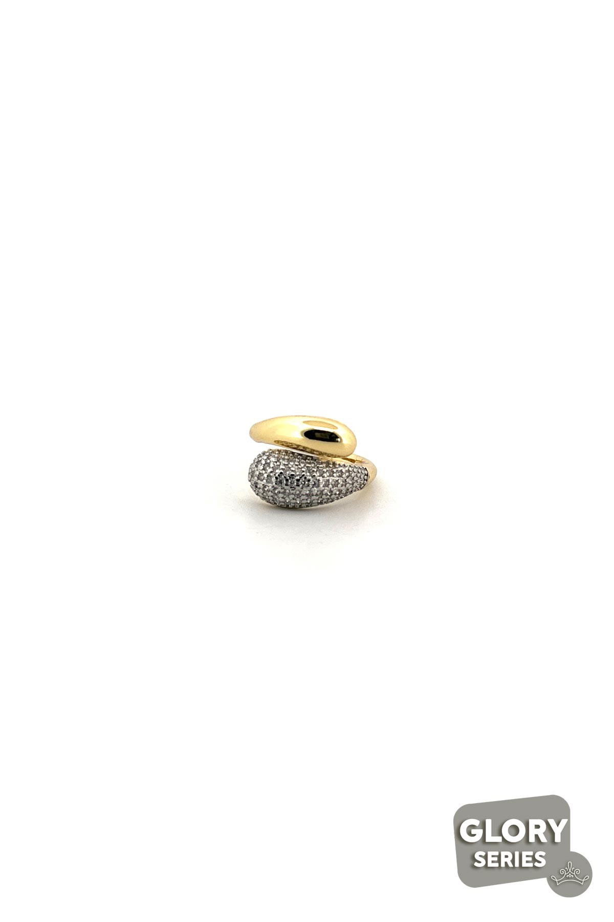 Gold Zirkon Ve Basic Uzun Ovaller Detay Glory Yüzük AYZ8366