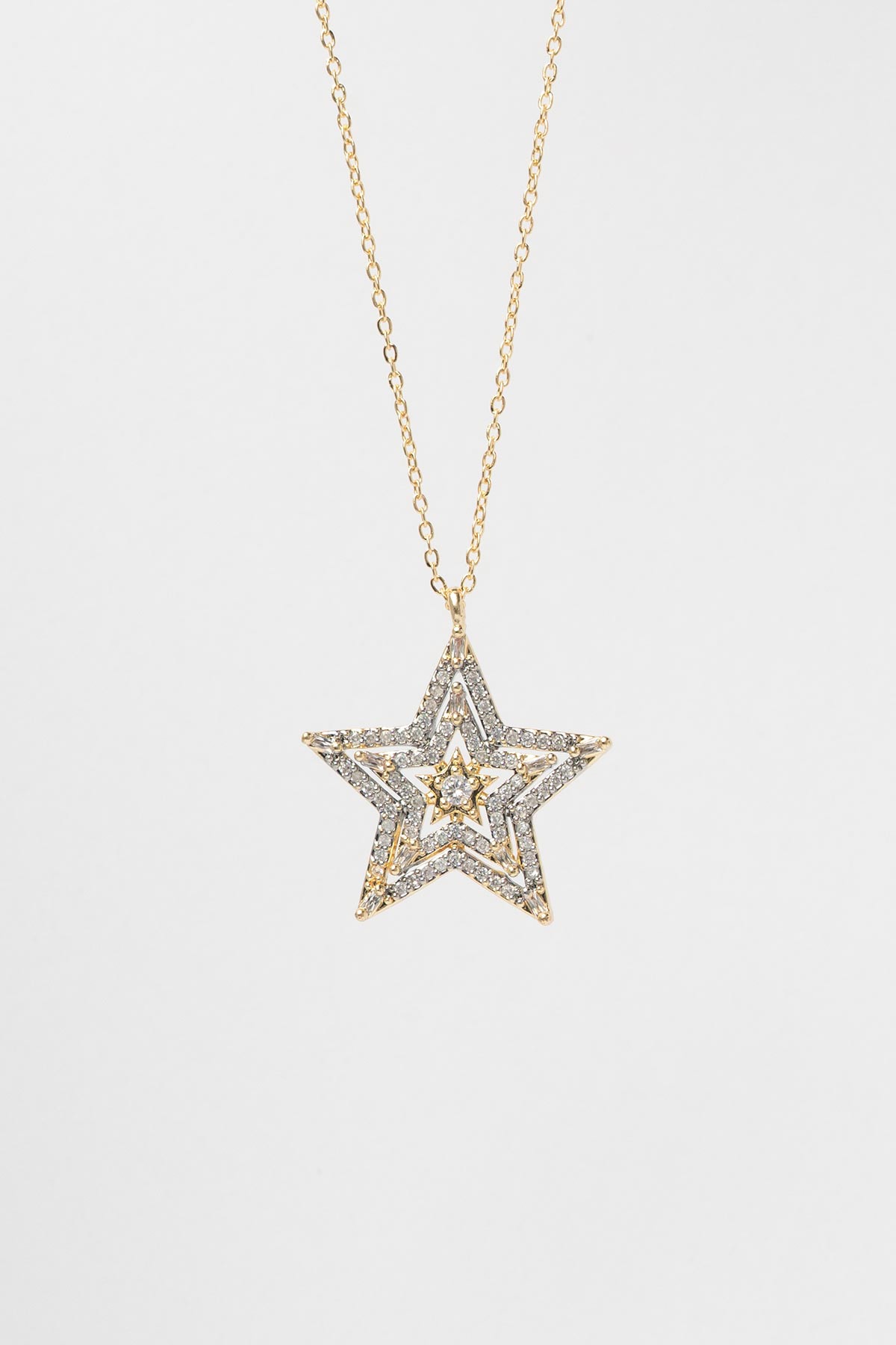 Gold Twinkle Star Luxury Kolye AKL4287