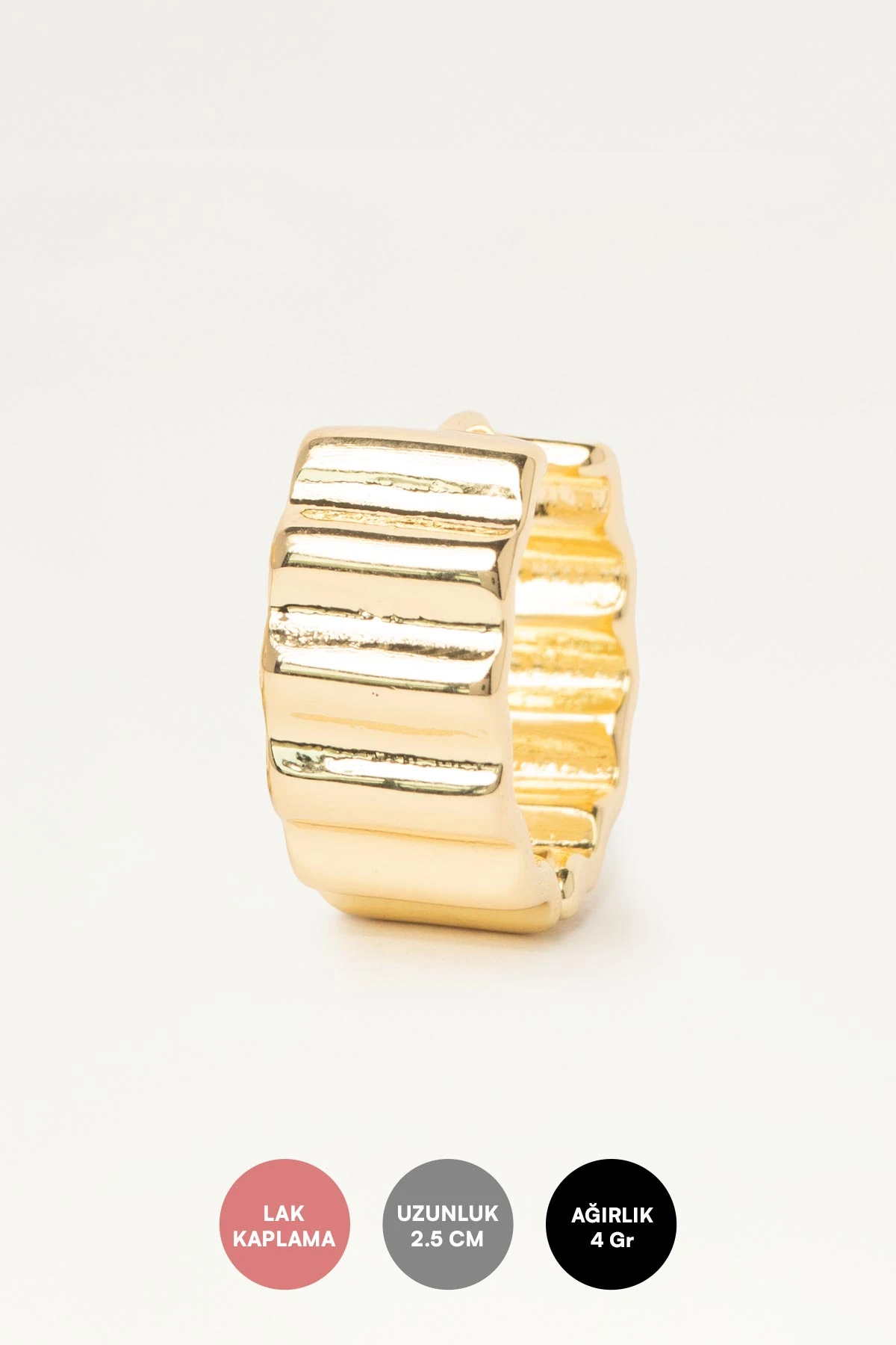 Gold Retro Halka Stefany Küpe AKE9672