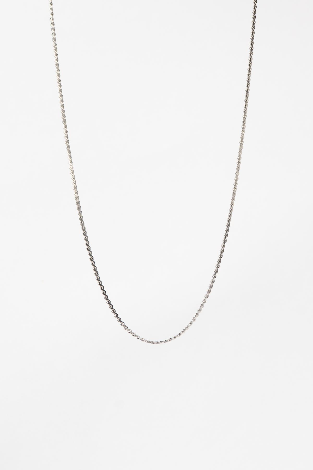 Silver Minimal Ezme Zincir Casual 45cm Çelik Kolye AKL4154