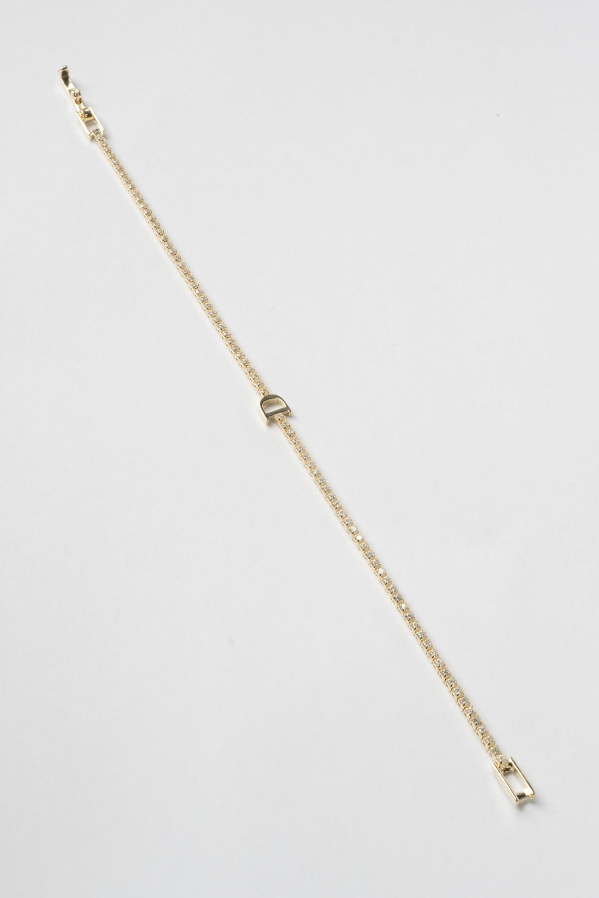 Gold 14K Minimal Suyolu D Hafli Bileklik ABL7416