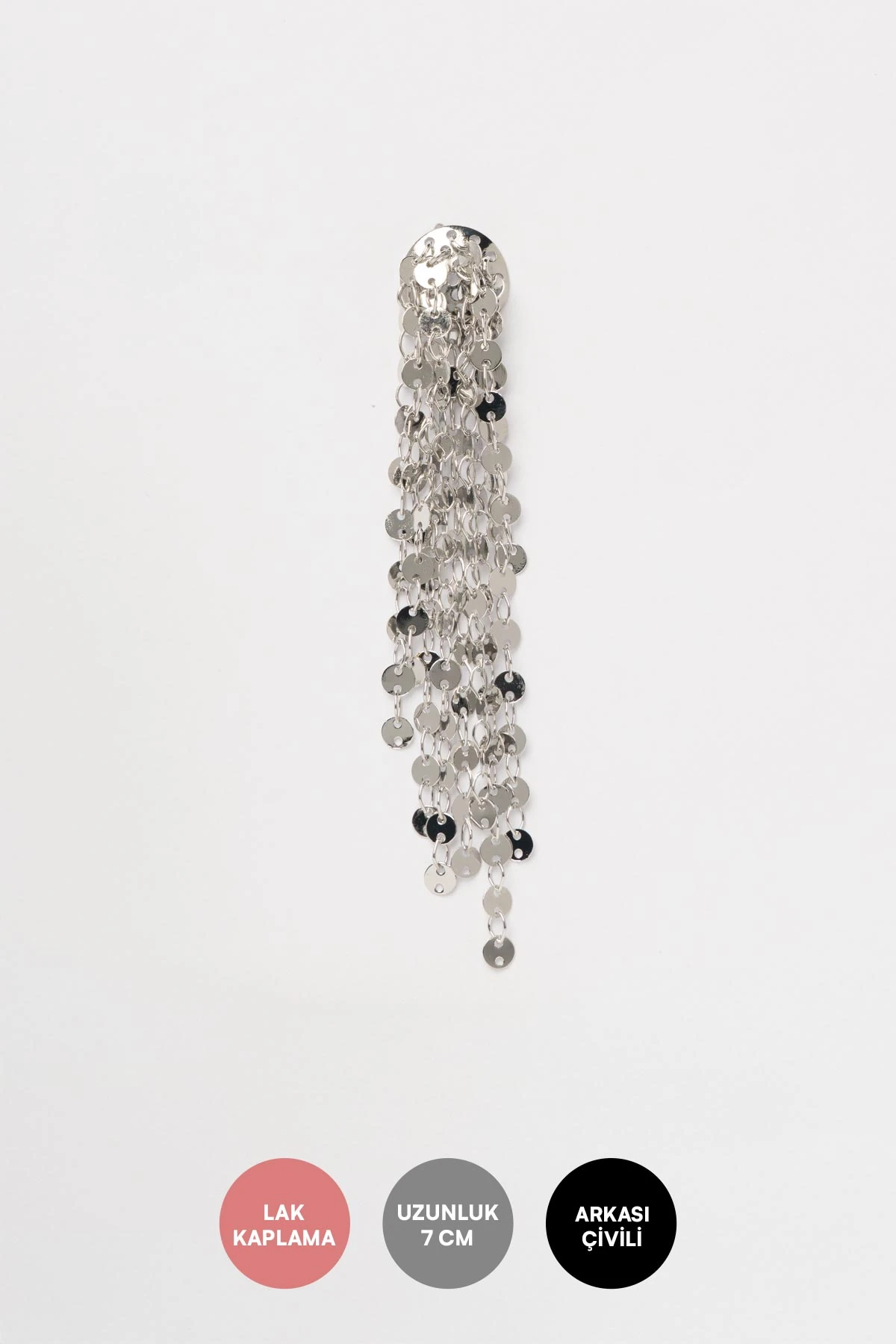 Silver Mini Pullar Sallantılı Stefany Küpe AKE9635