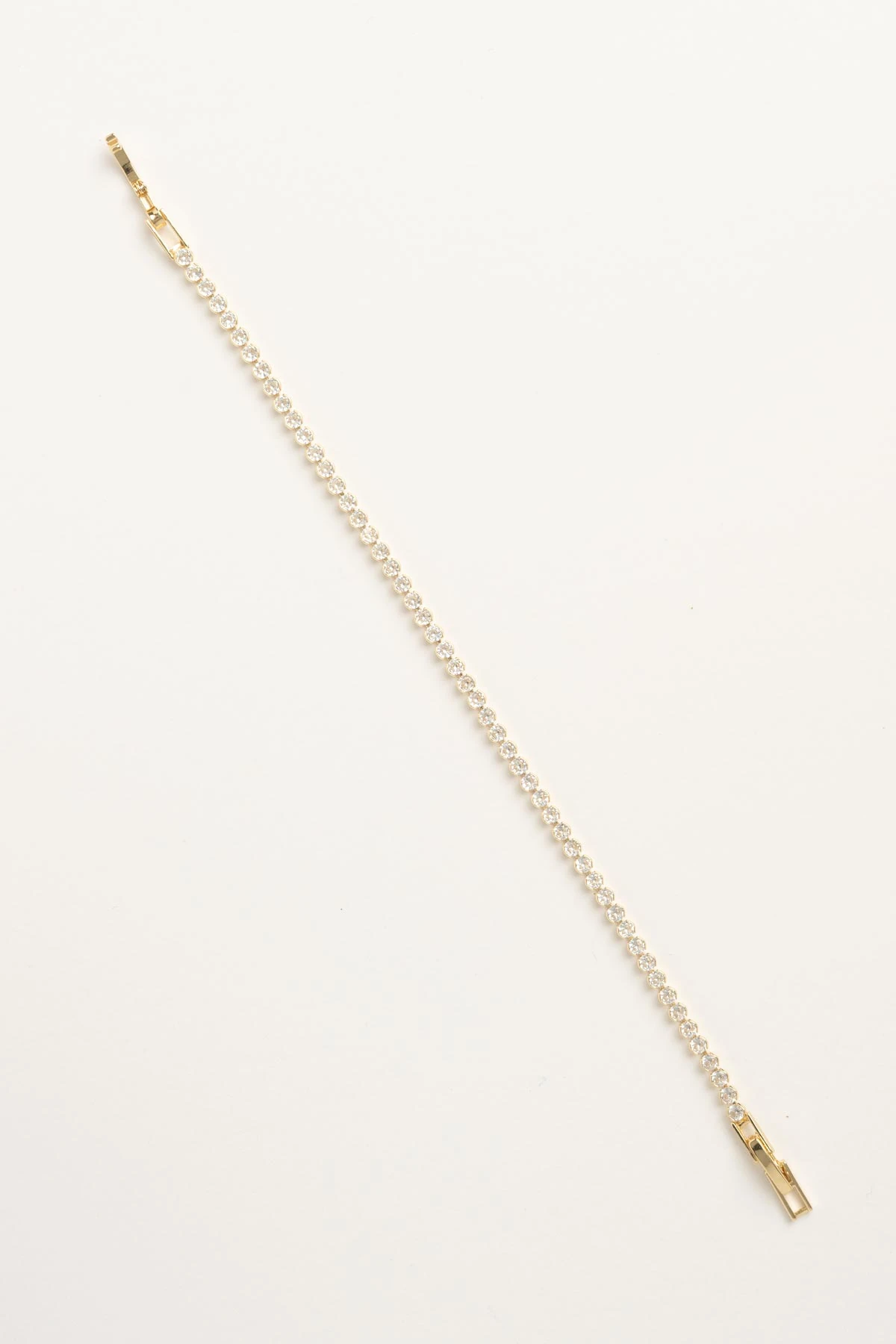 Gold Tuvarlak Taş Sıralı Suyolu Bileklik ABL7627