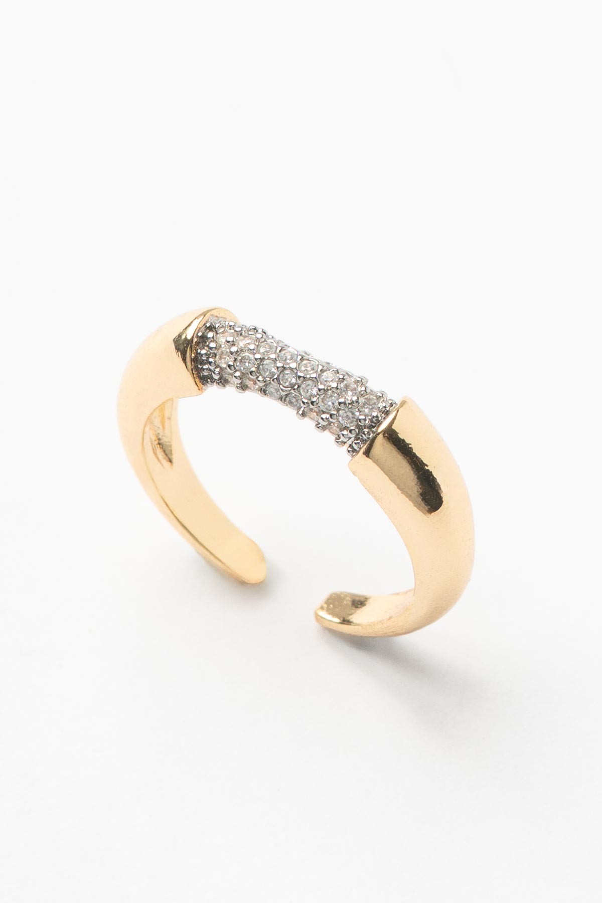 Zirkon Detay Gold Dolgulu Glory Yüzük AYZ8407