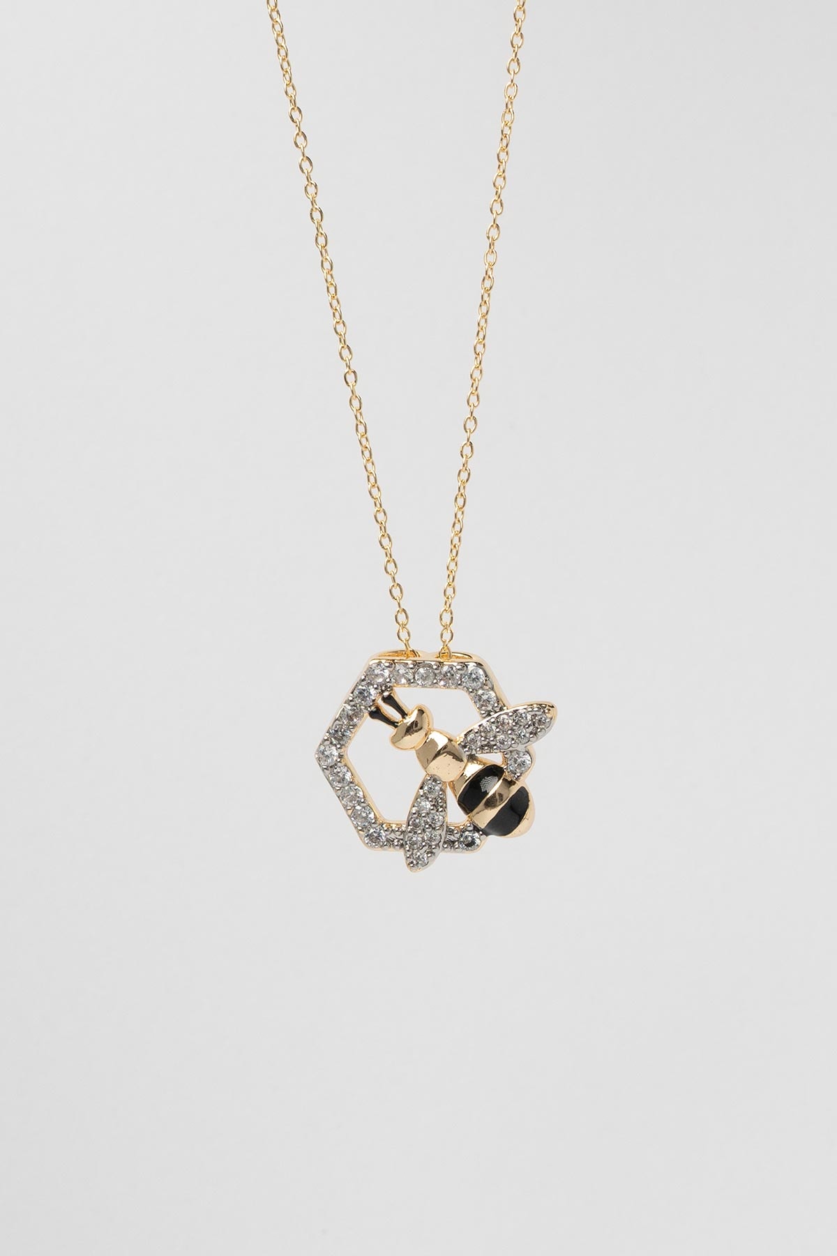 Gold Bee Sparkle Luxury Kolye AKL4294
