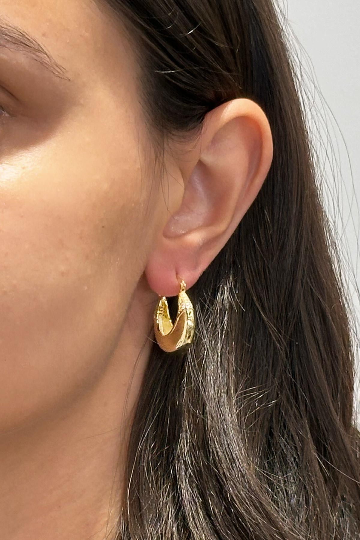 Zirkon Detay Casual Gold Sepet Tasarım Glory Küpe AKE8541