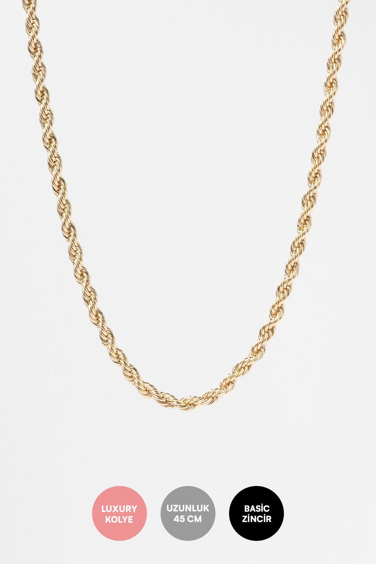 Gold 14K Burgu Zincir Luxury Kolye AKL4251