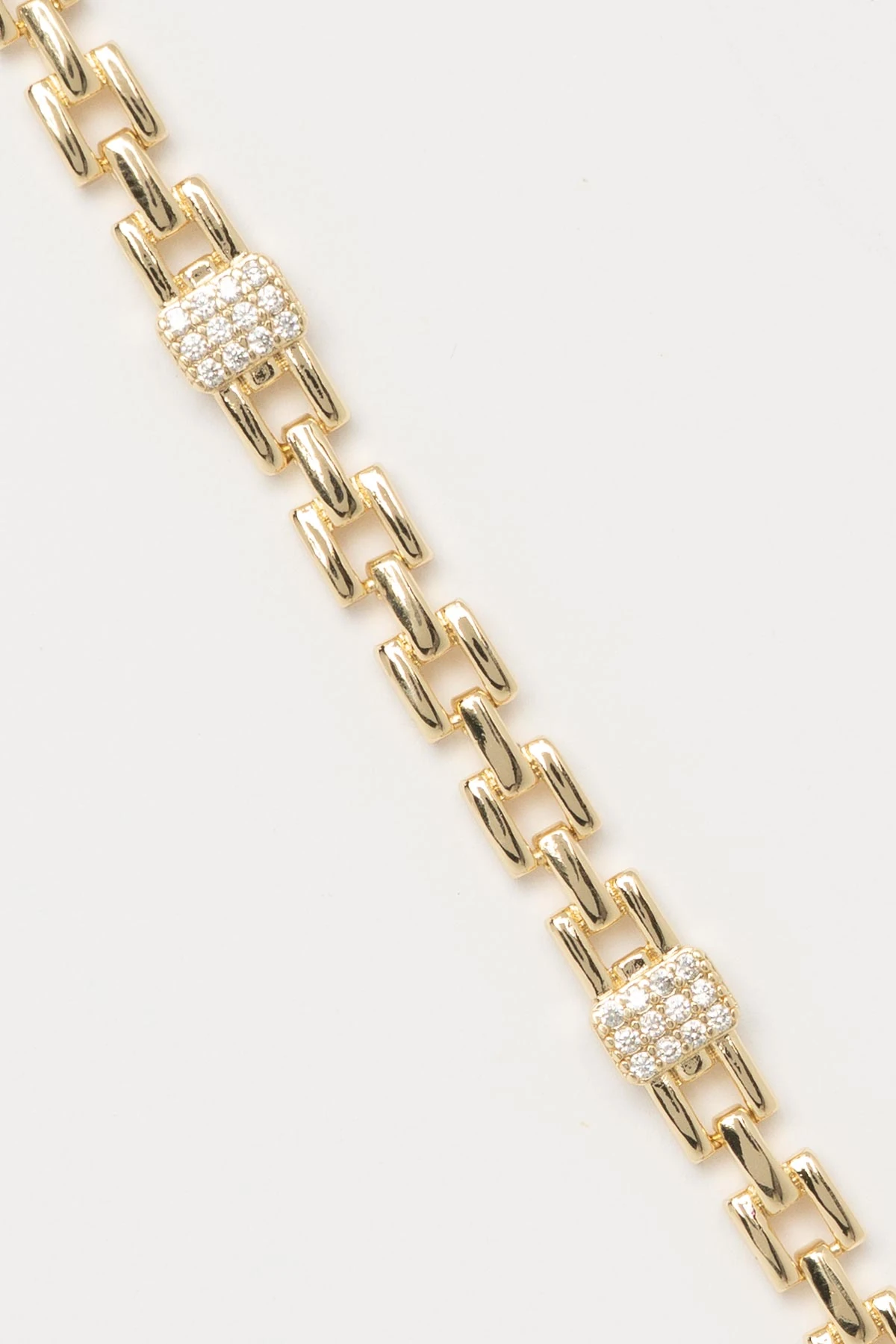 Gold 14K Kare Işık Luxury Bileklik ABL7592