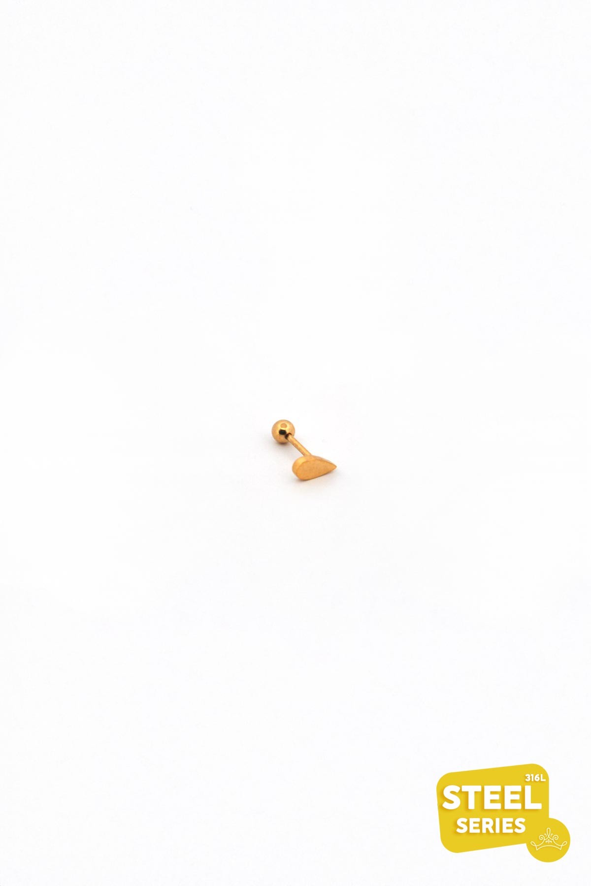 Gold Basic Damla Tasarım 8mm Piercing APR2090