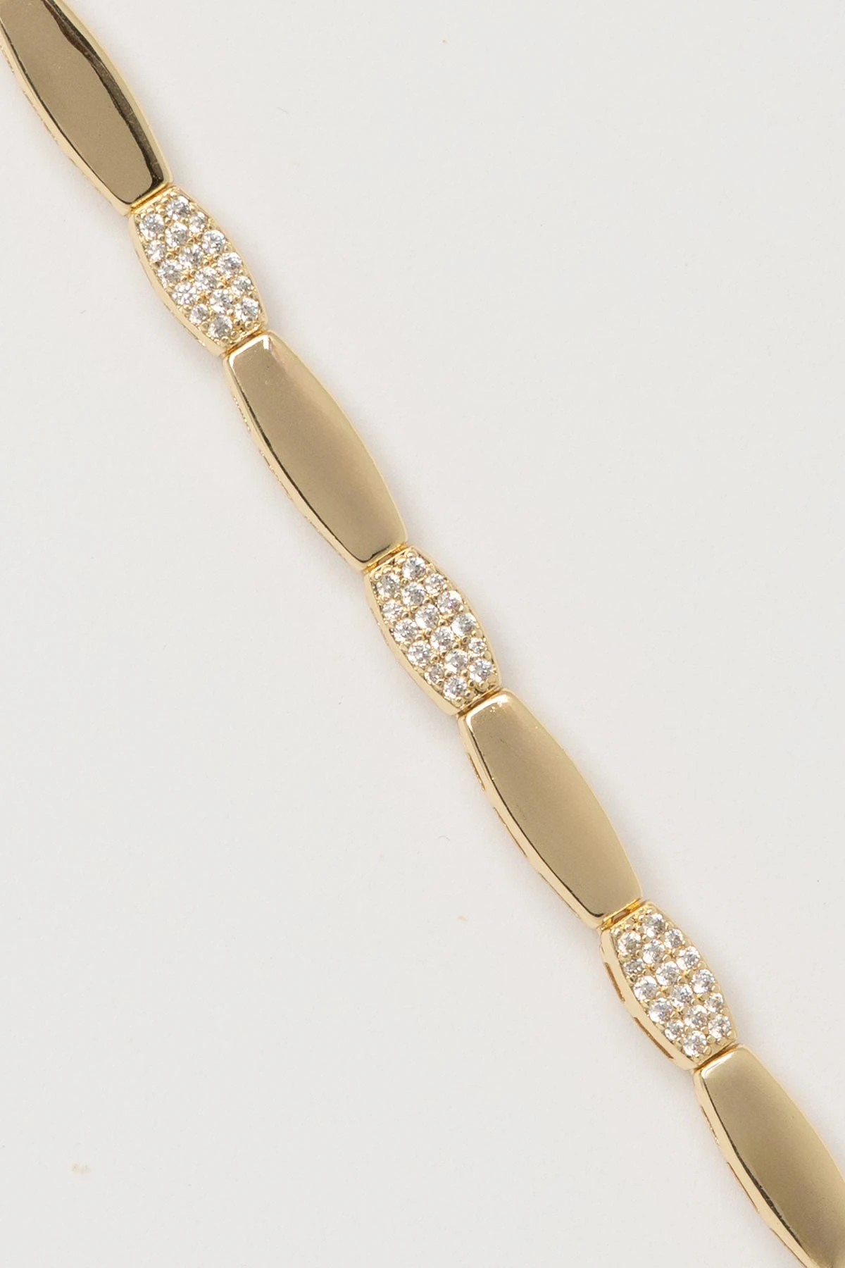 Gold 14K Zirkon Detay Lumine Luxury Bileklik ABL7587