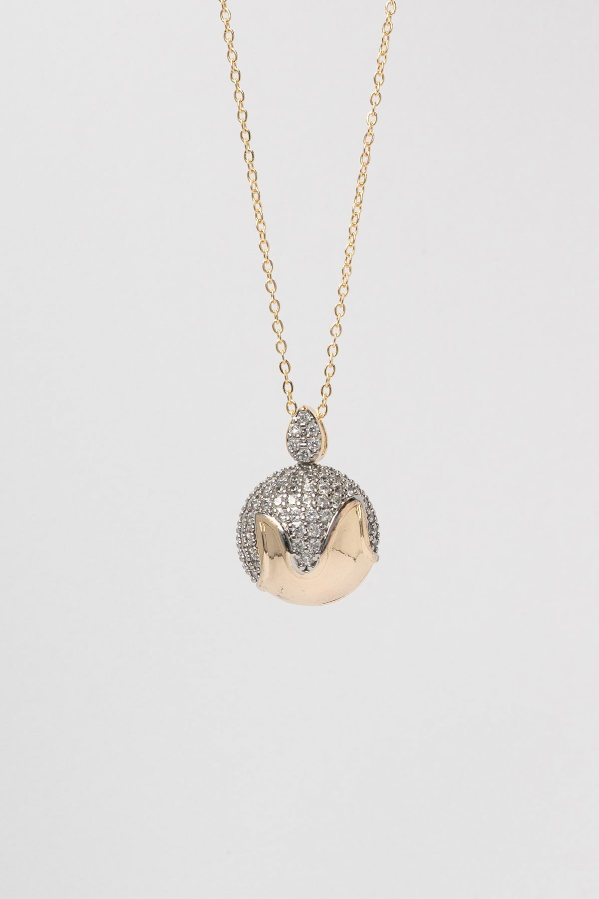 Gold Luna Sphere Luxury Kolye AKL4290