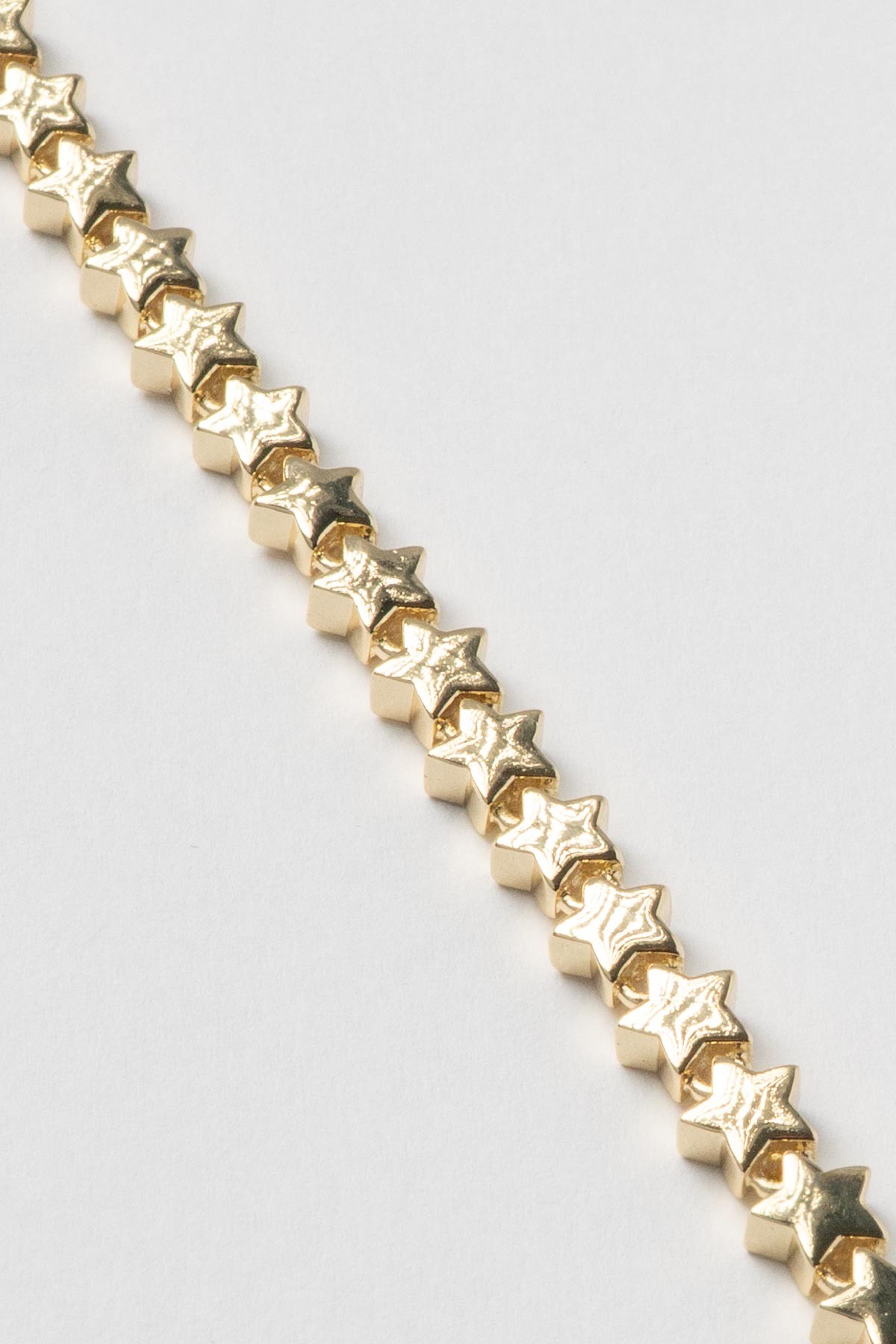 Gold 14K Taşsız Minimal Yıldız Sıralı Luxury Bileklik ABL7400