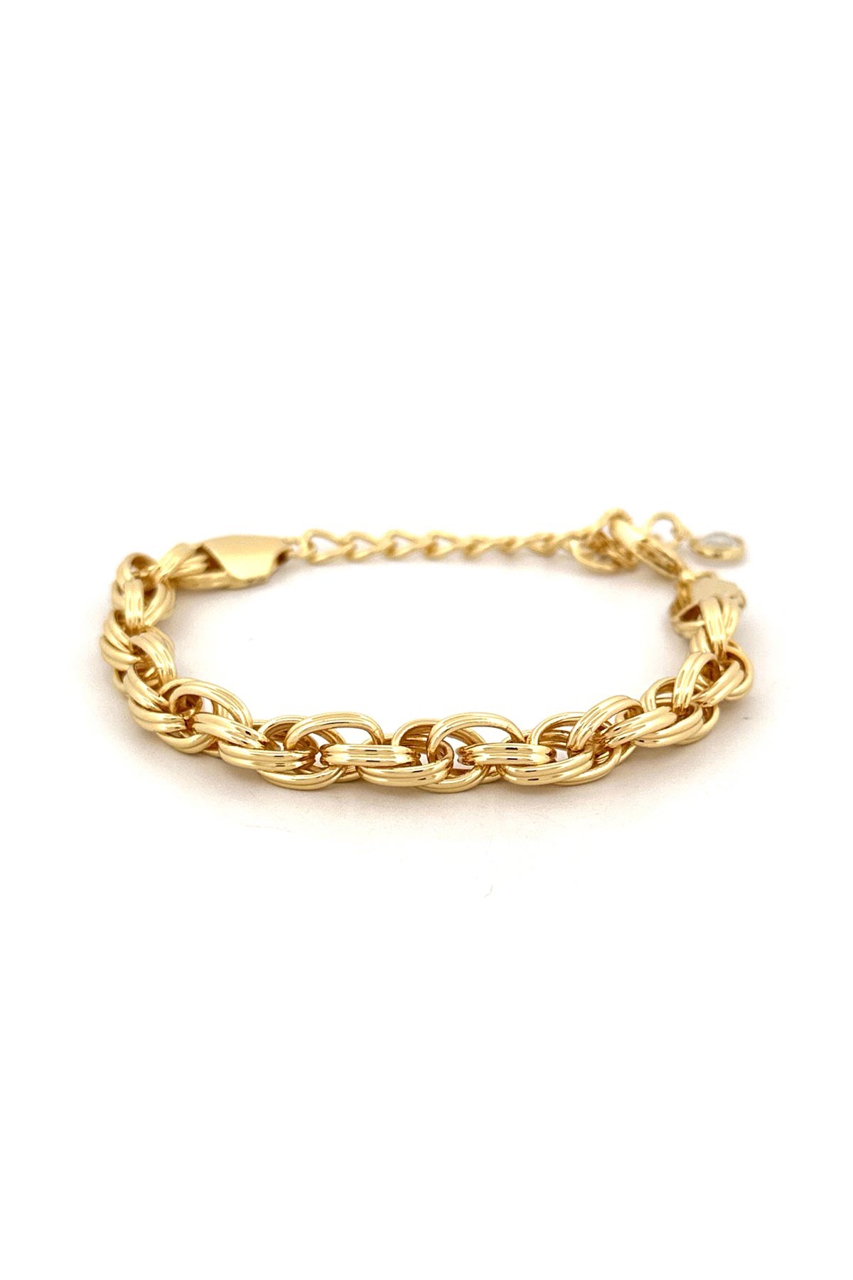 Gold Çizgi Detay Harka Sarmalı Tasarım Bileklik ABL7114