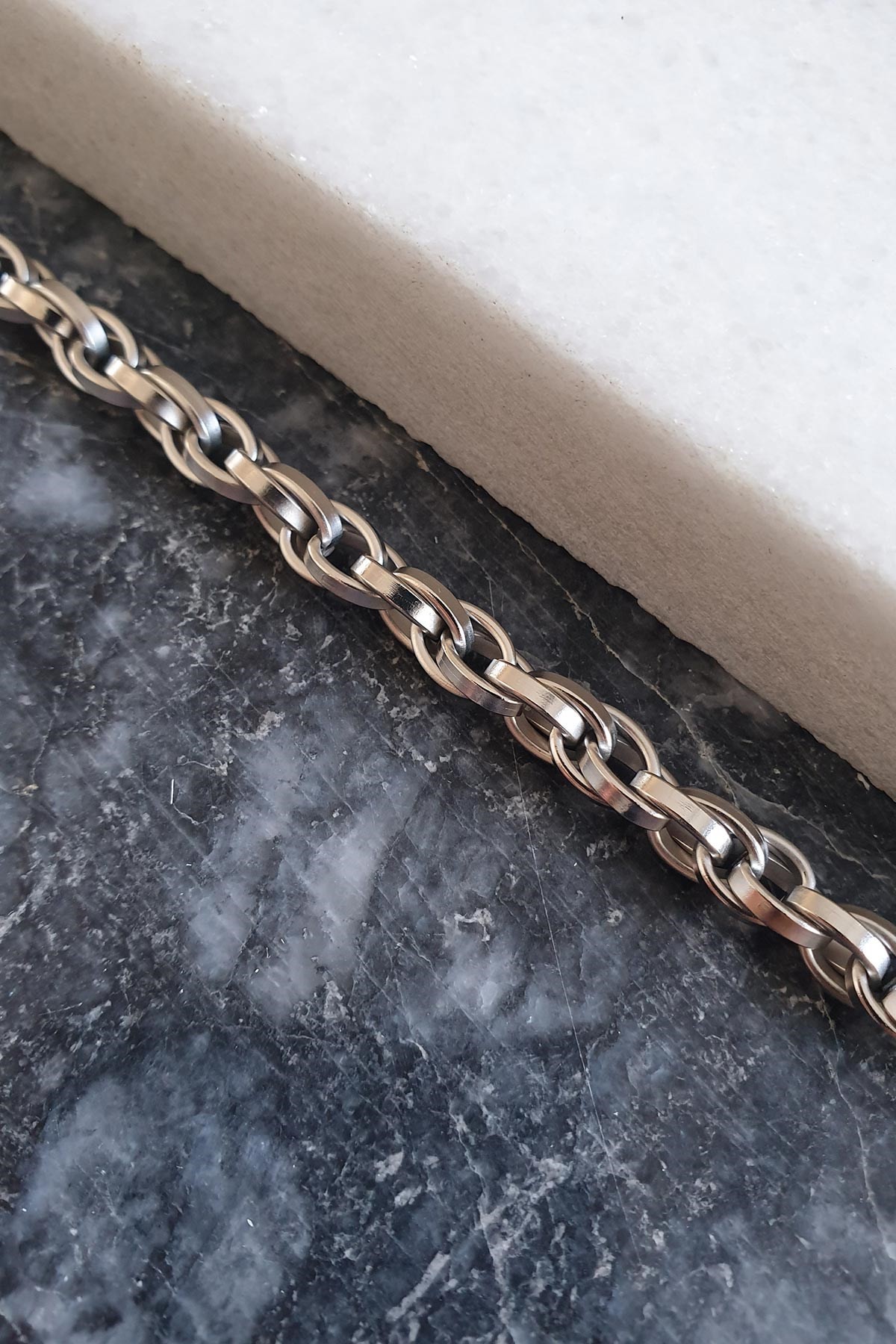 Silver Casual Sarmal Çelik Bileklik ABL1075