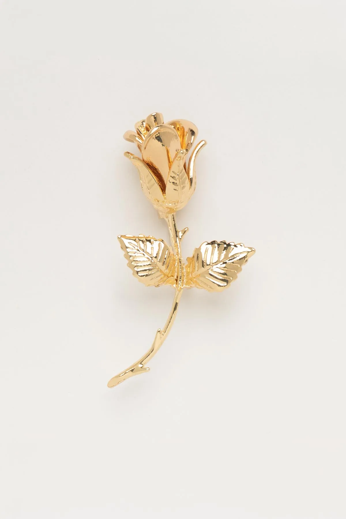 Gold Metal Tasarım Çiçek Yaka Broşu ABR9207