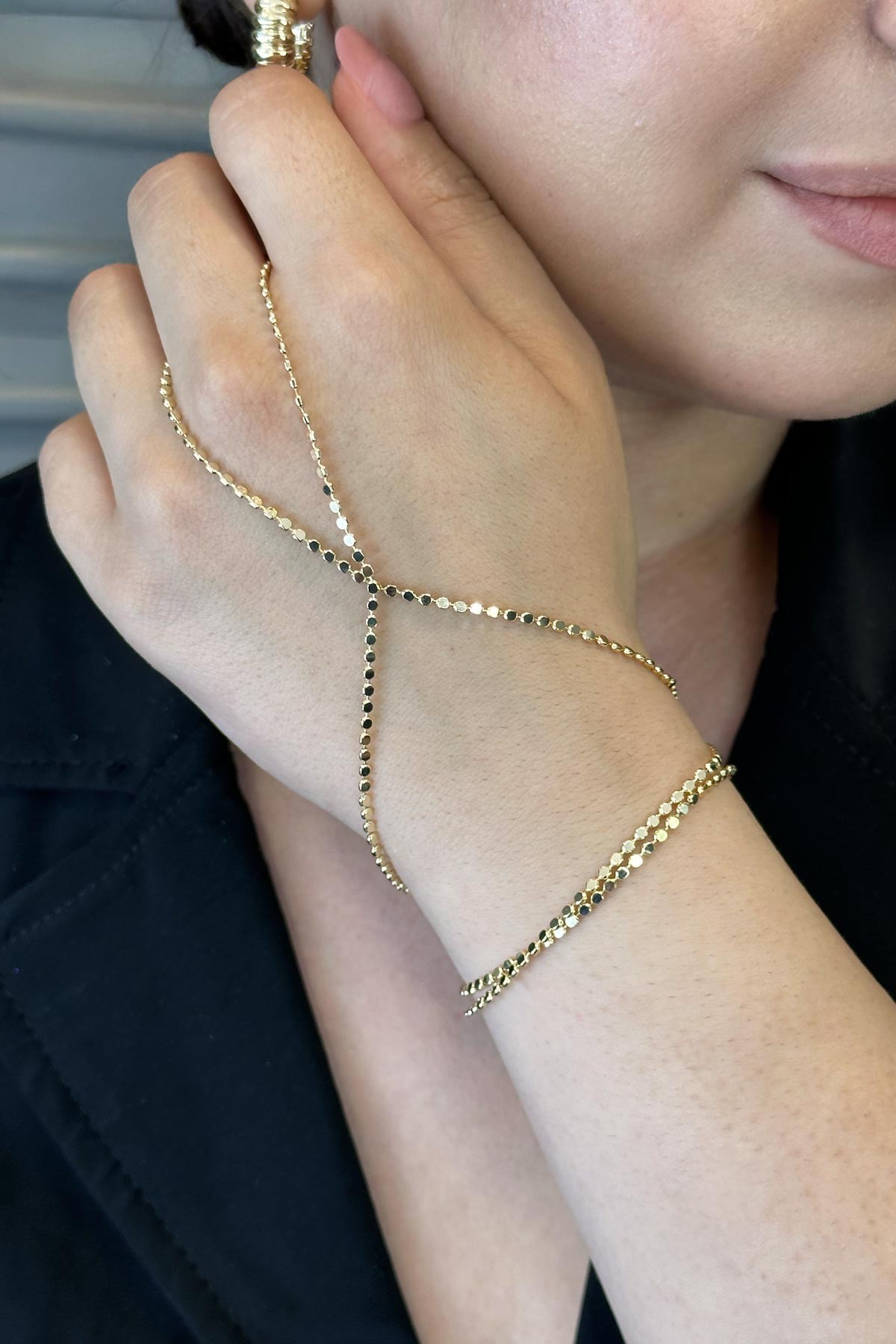 Gold Sıra Minimal Pul Tasarım Şahmeran ASH1117