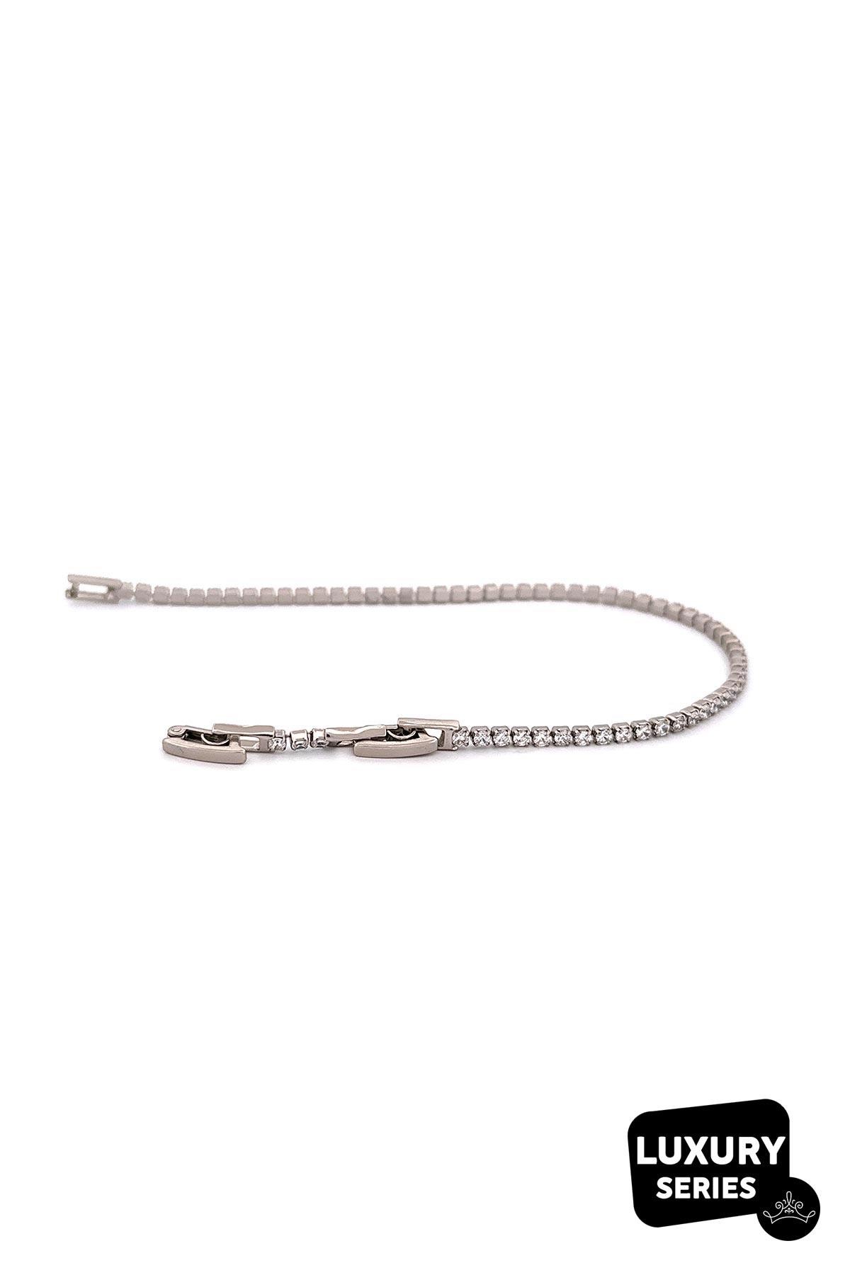 Silver Minimal Suyolu Luxury Bileklik ABL1699