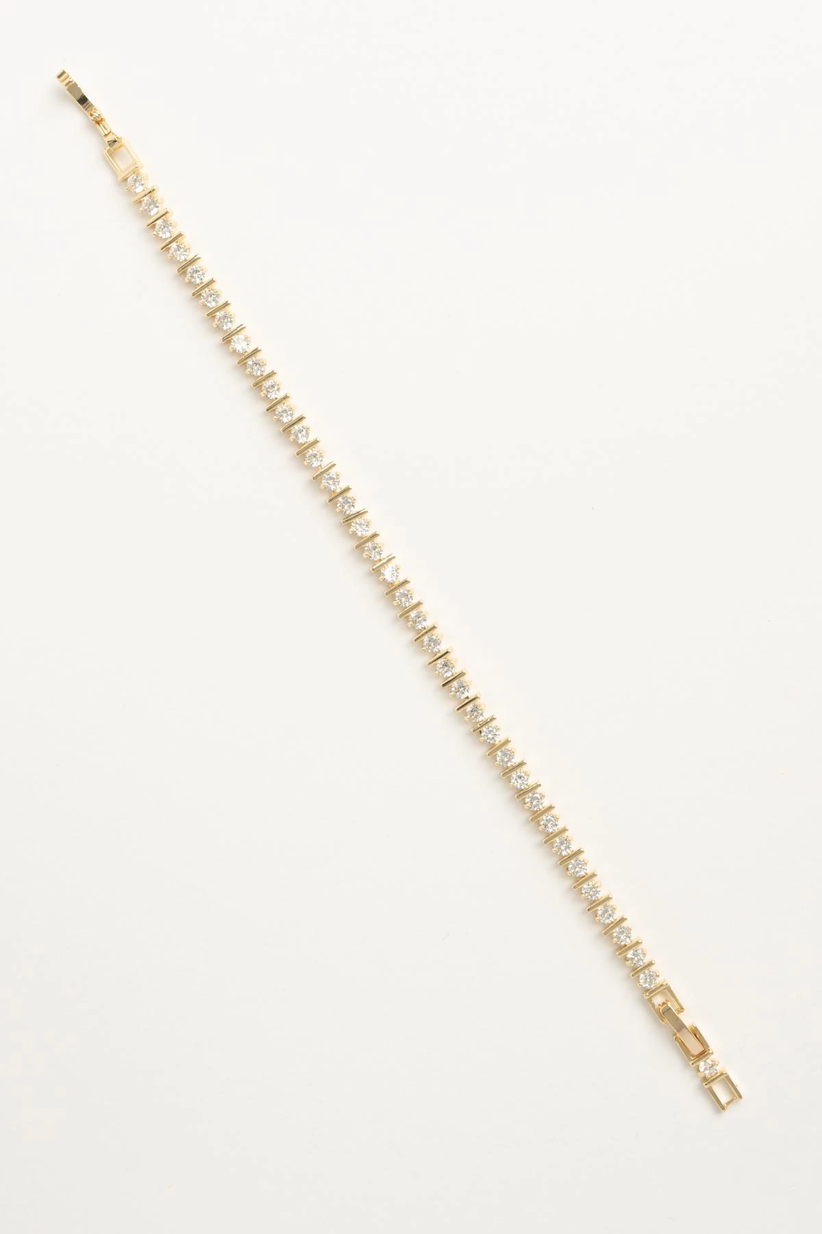 Gold Tektaş Sıralı Luxury Bileklik ABL7610