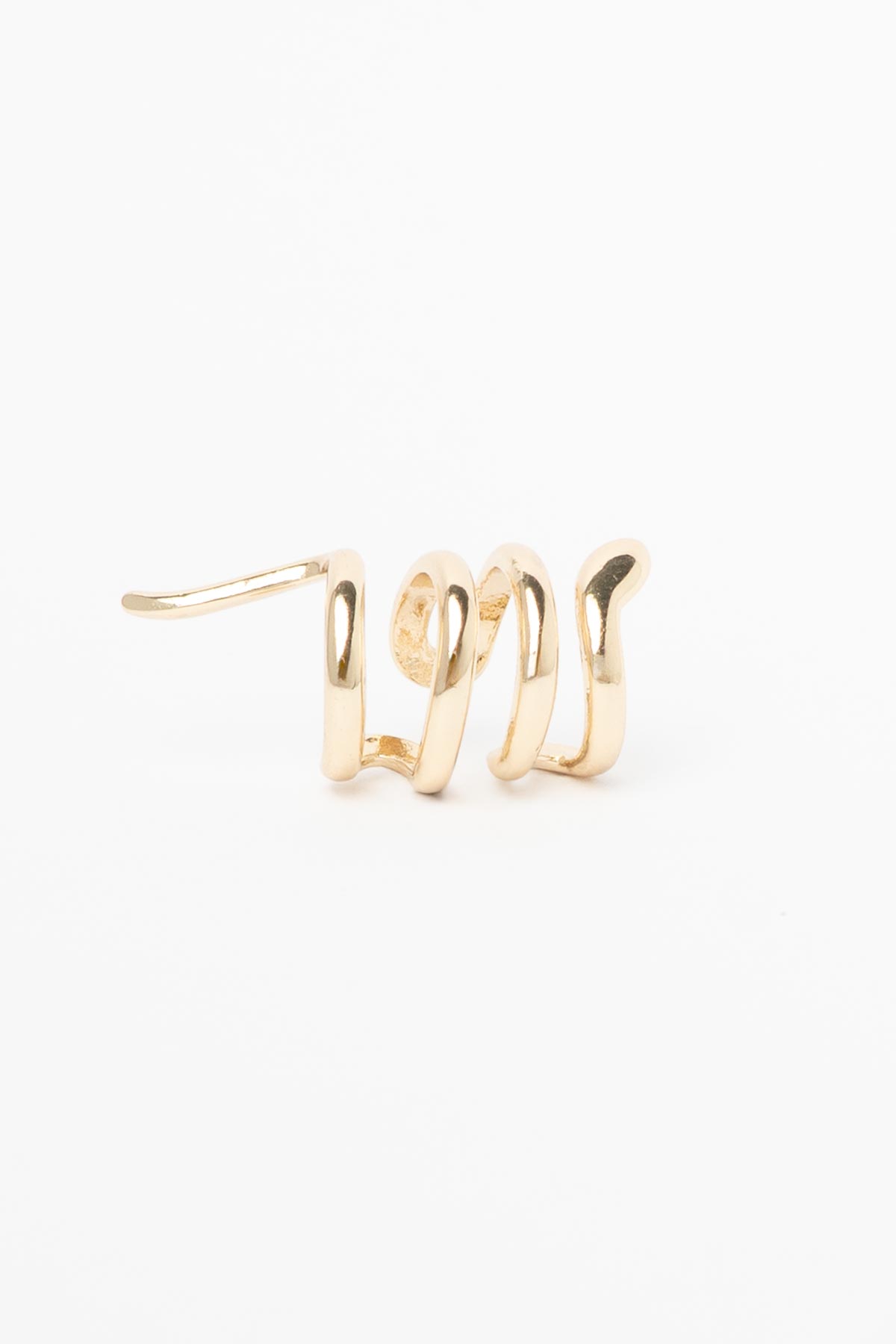 Gold Basic Tasarım Yılan Glory Kıkırdak Küpe AKE9369