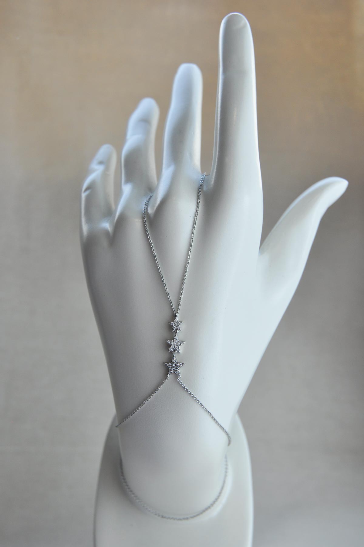 Silver Zirkon Sıra Boy Yıldızlar Tasarım Şahmeran ASH1104