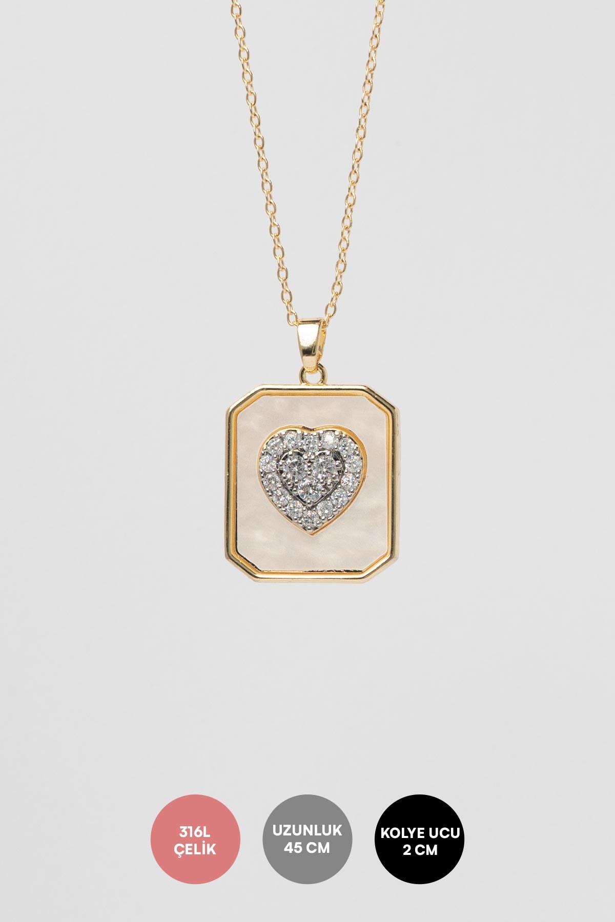 Gold Pearl Love Luxury Kolye AKL4295