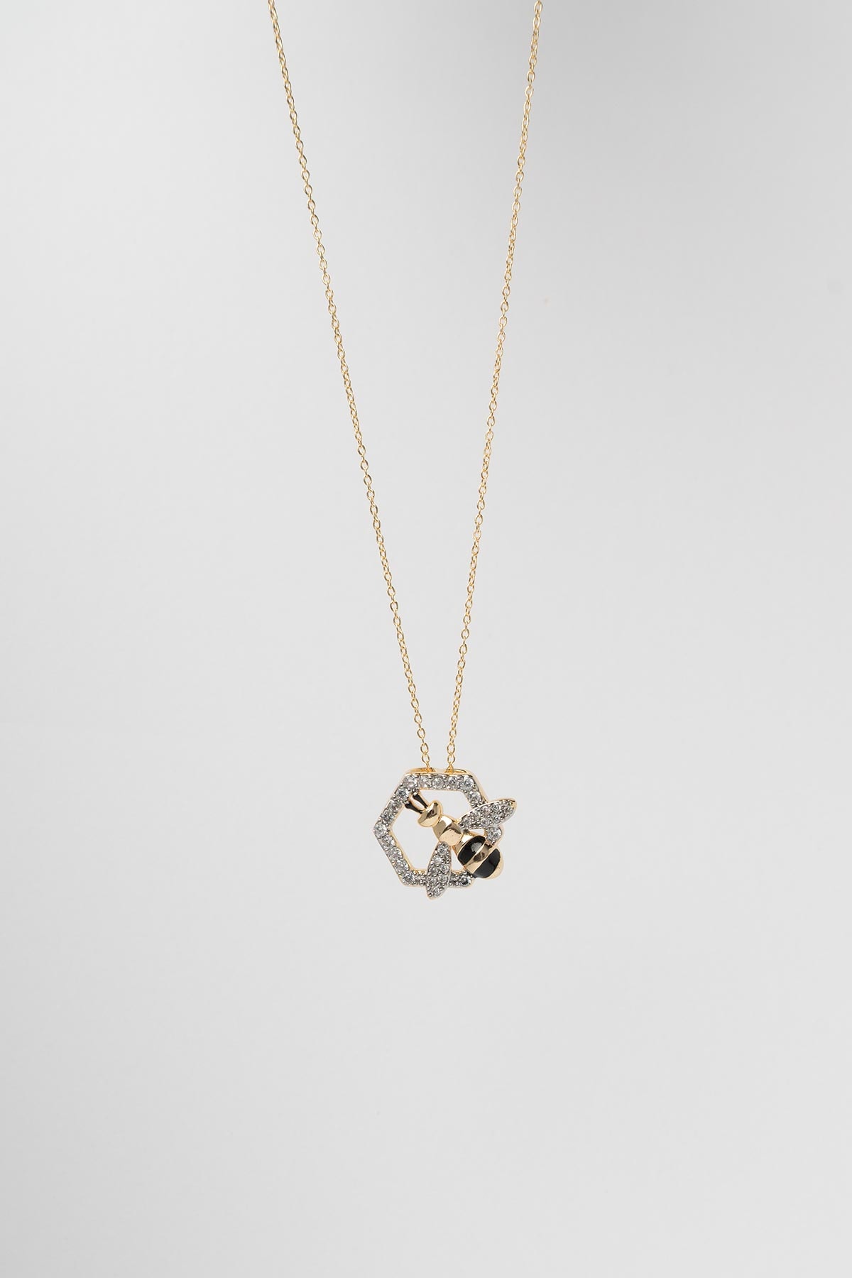 Gold Bee Sparkle Luxury Kolye AKL4294