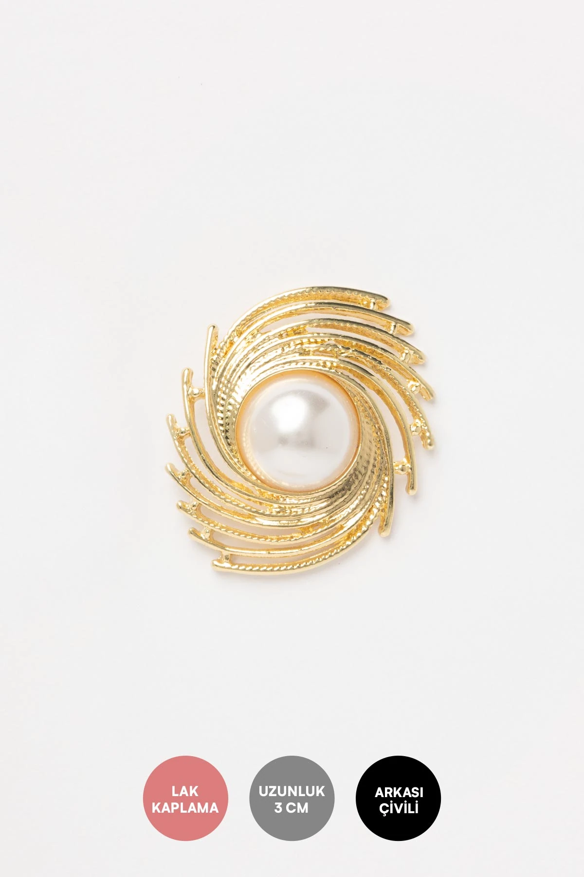 Gold İnci Detay Çember Stefany Küpe AKE9667