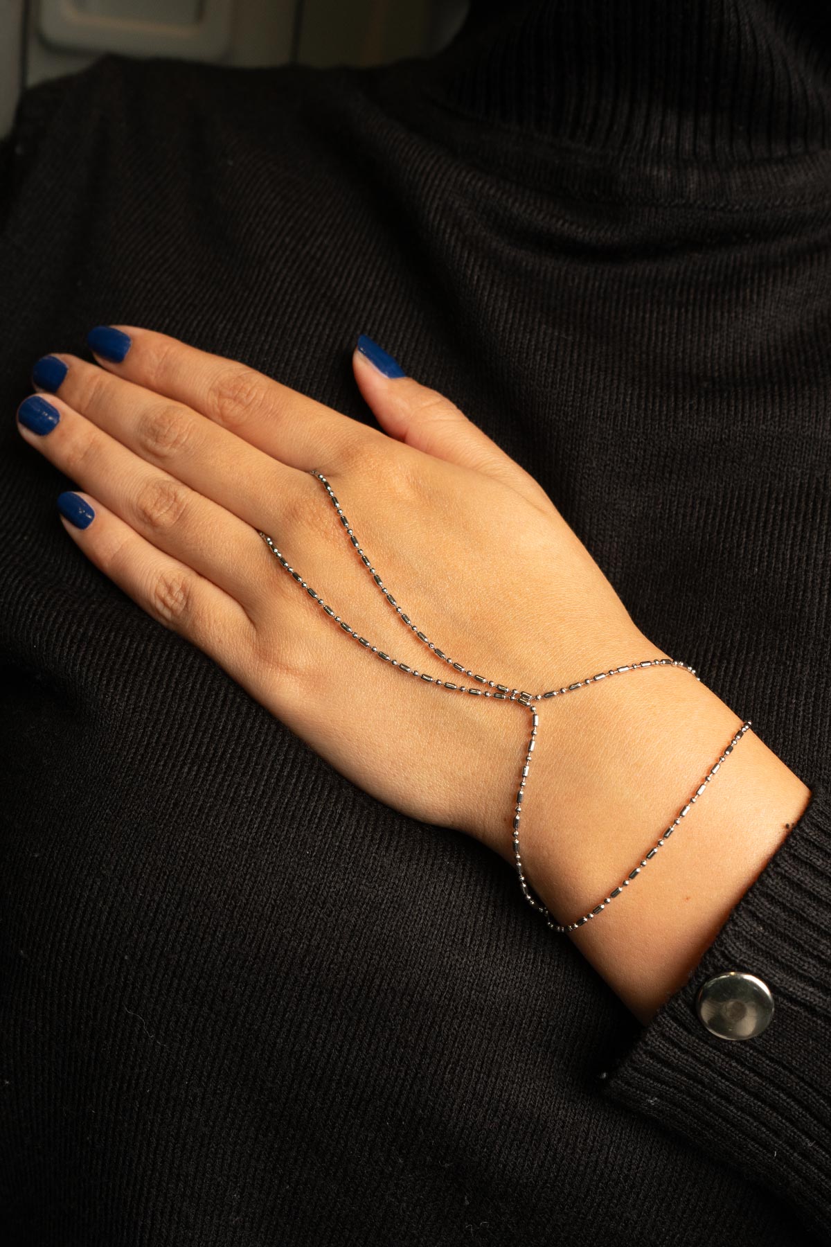 Silver Minimal Topçuk Ve Silindir Topçuk Tasarım Şahmeran ASH1181