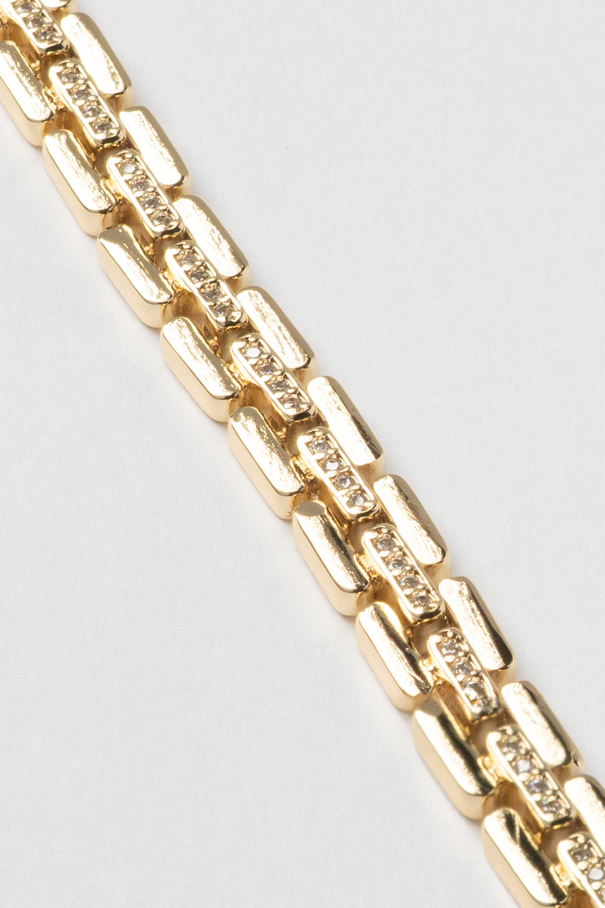 Gold 14K Dörtlü Minimal Zirkon Detay Fermuar Tasarım Luxury Bileklik ABL7382