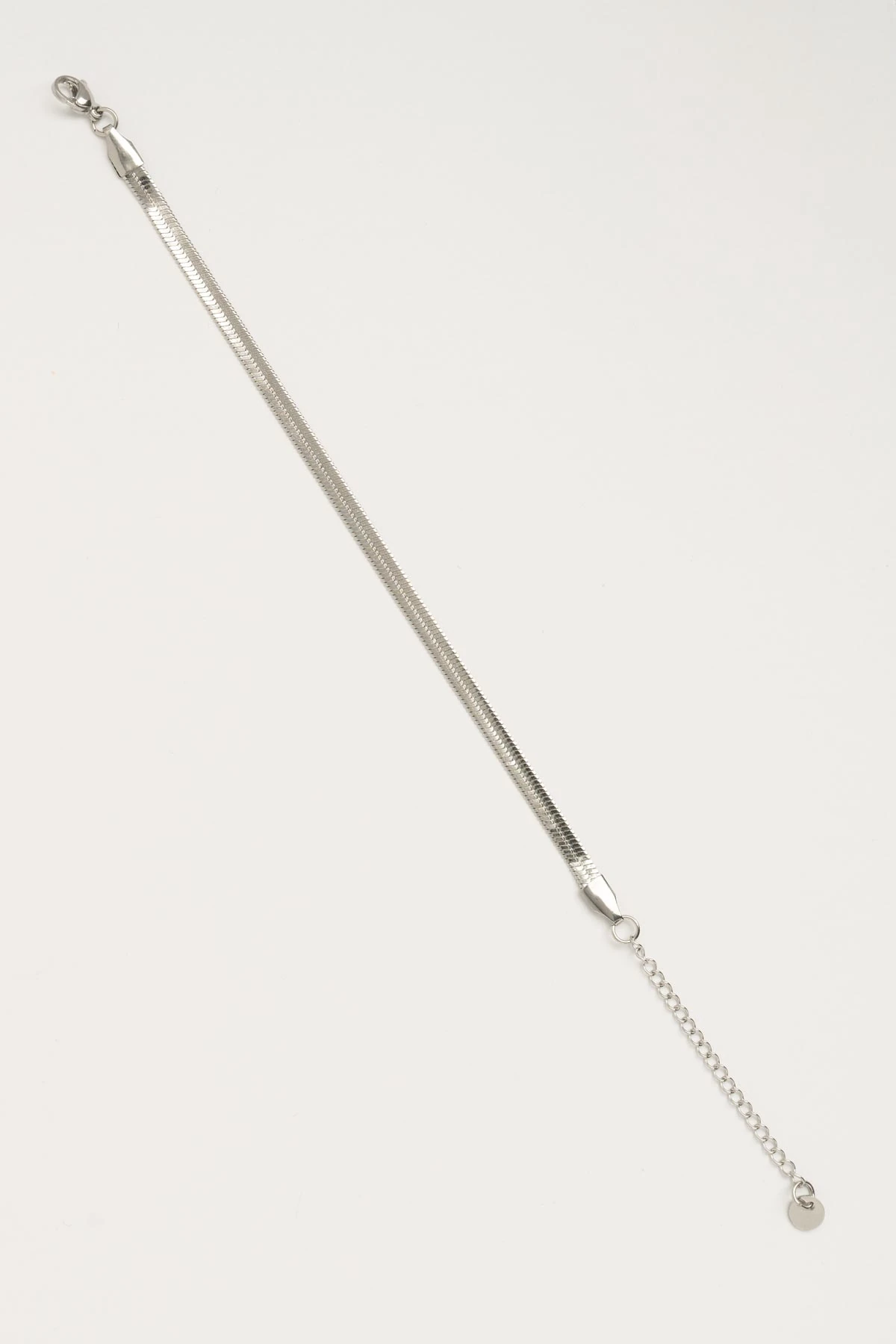 Silver İtalyan Zincir Çelik Bileklik ABL0845