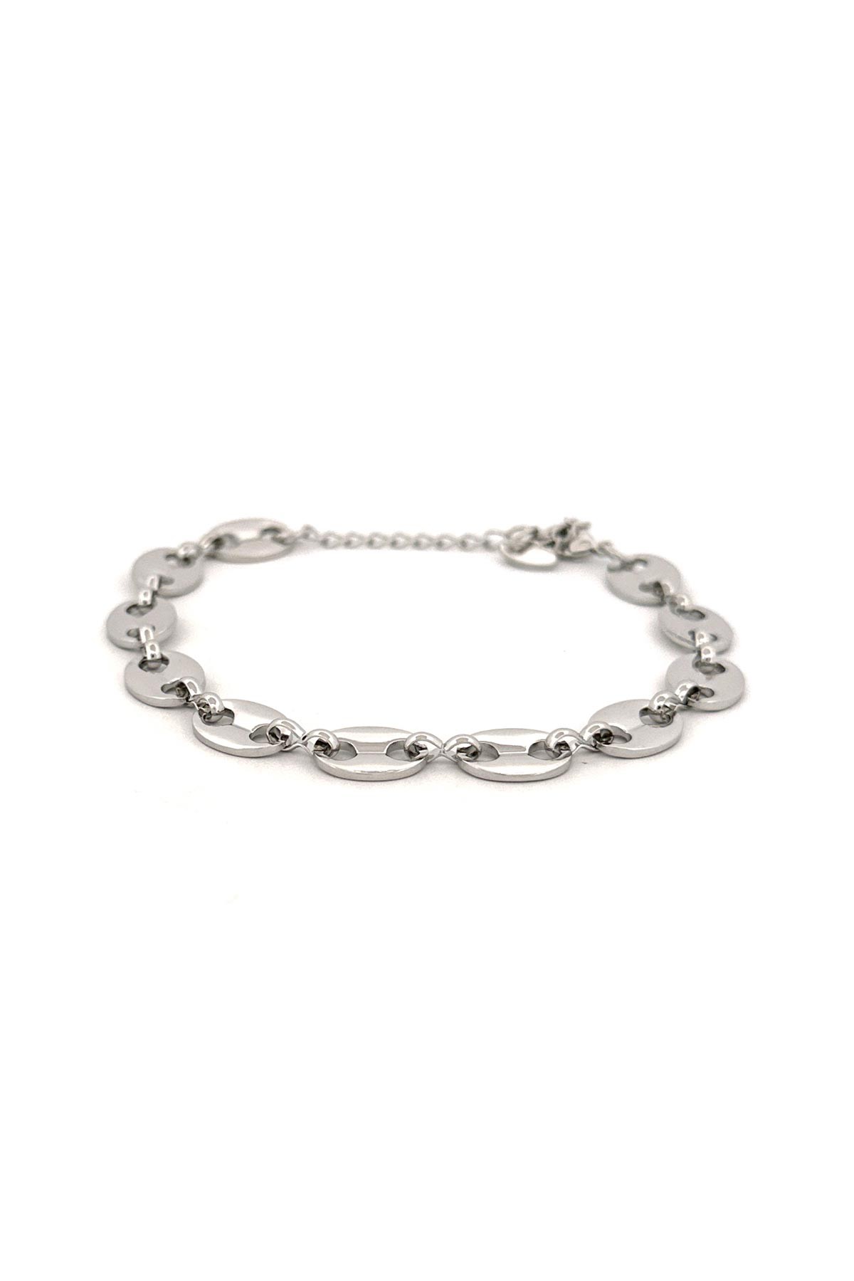 Silver Dolgulu Oval Tasarım Ether Bileklik ABL7113