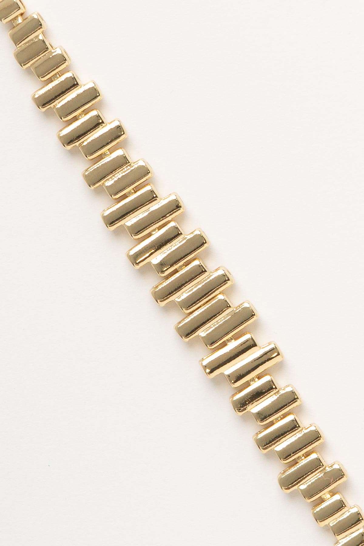 Gold 14K Modern Form Dikdörtgen Sıralı Luxury Bileklik ABL7517