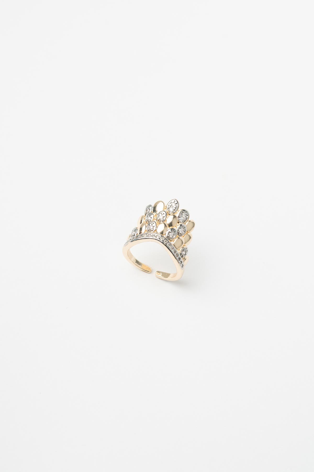 Gold Lotus Crown Glory Yüzük AYZ8437