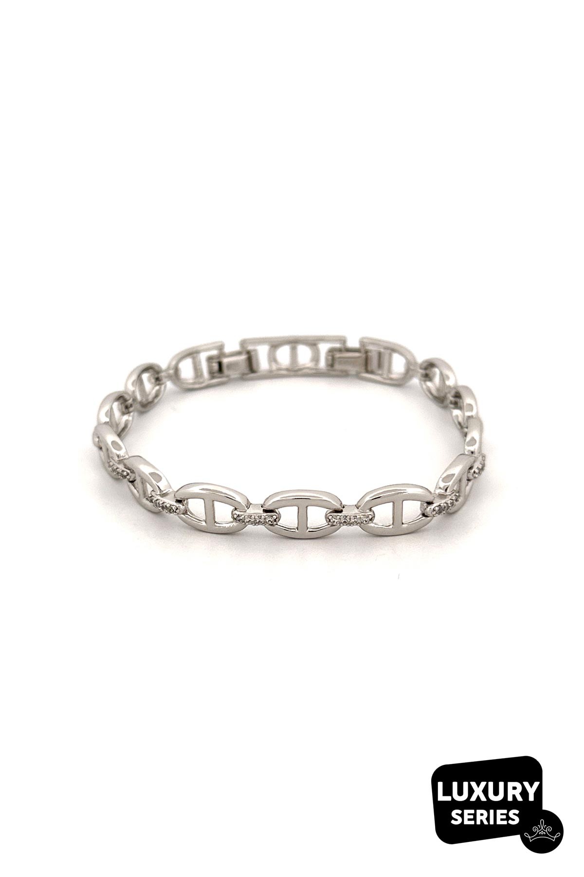 Silver Zirkon Bağlantı Detay Ether Tasarım Luxury Bileklik ABL7013