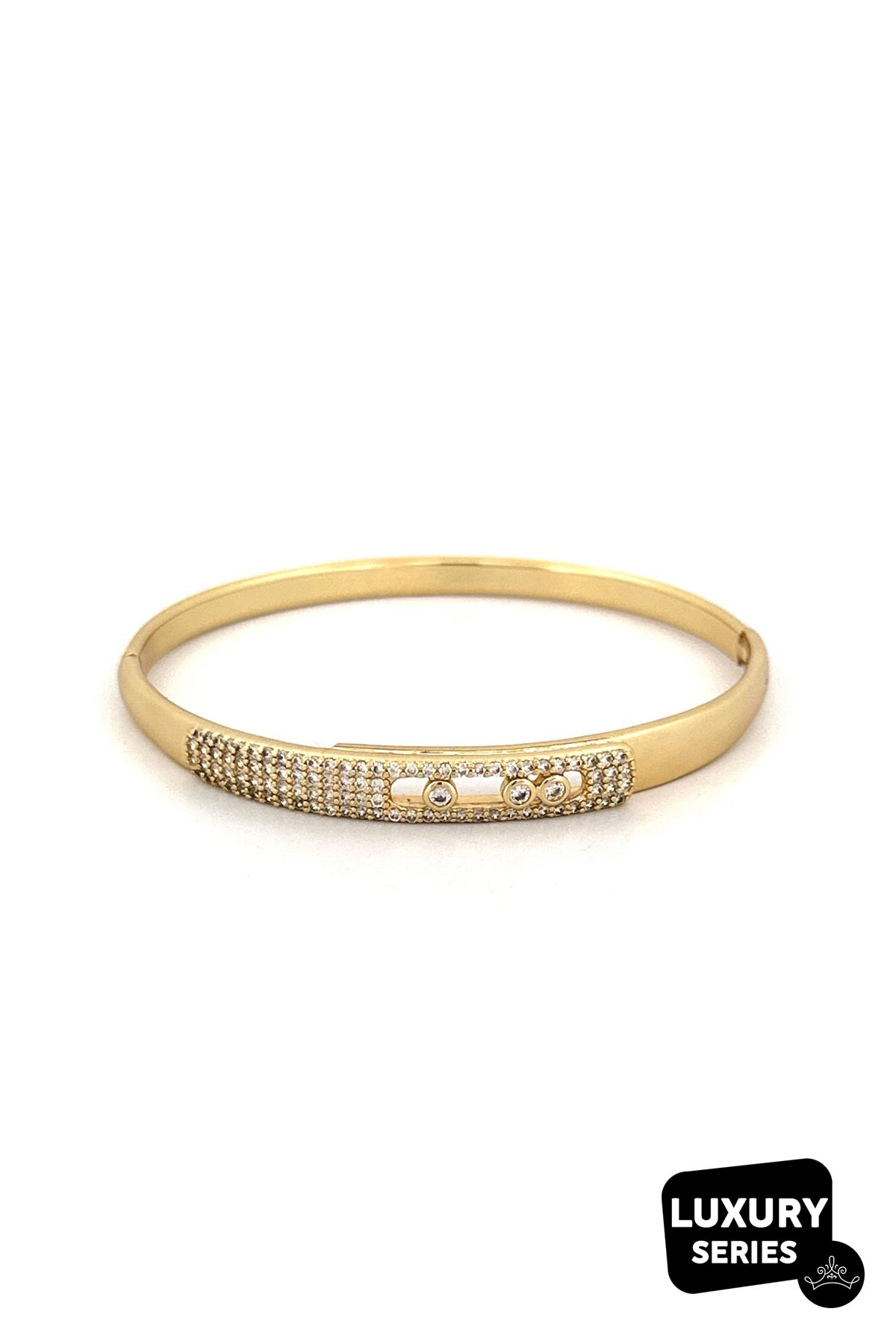 Gold Zirkon Calabria Tasarım Luxury Kelepçe ABL7092