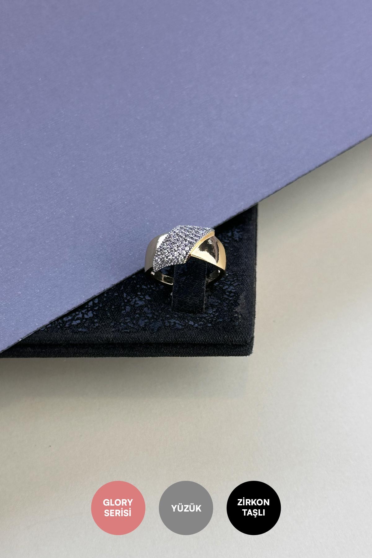 Gold Zirkon Bourguet Glory Yüzük AYZ8400