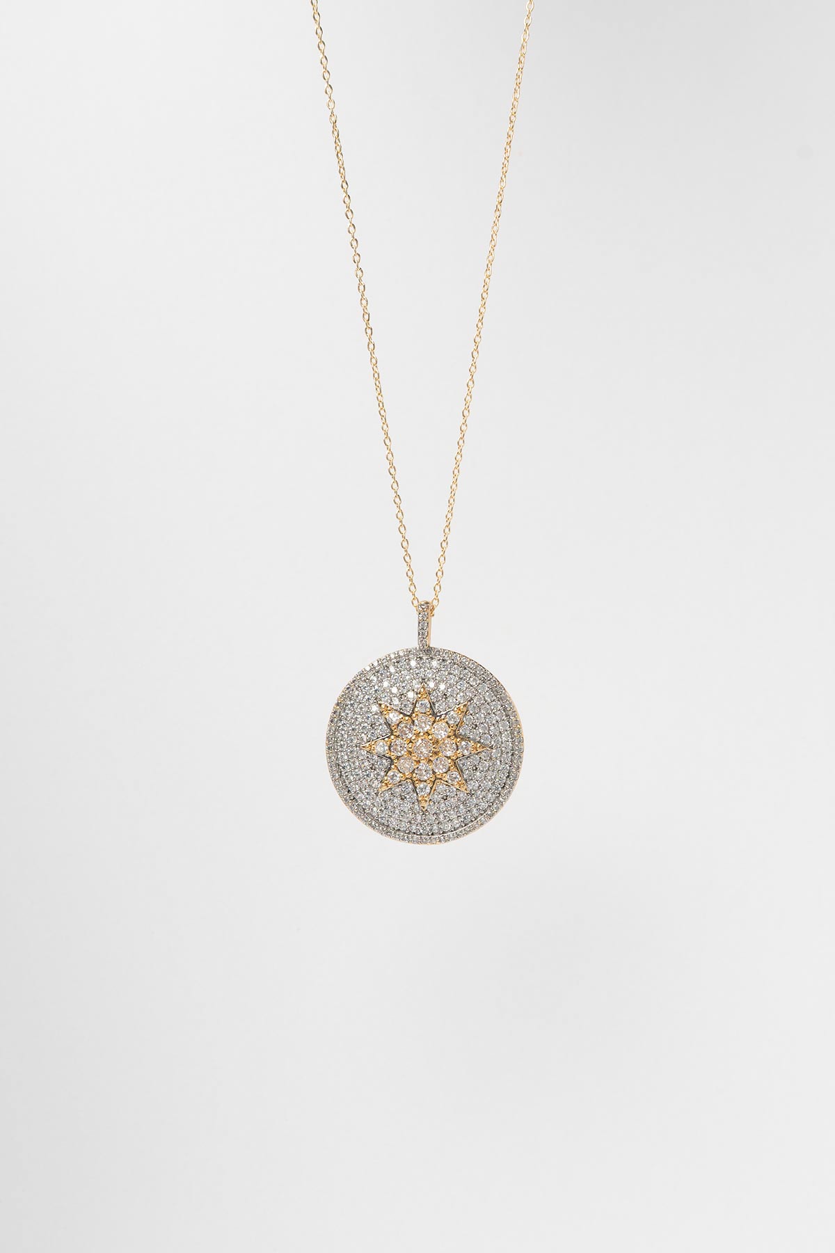 Gold Starlight Emblem Luxury Kolye AKL4289