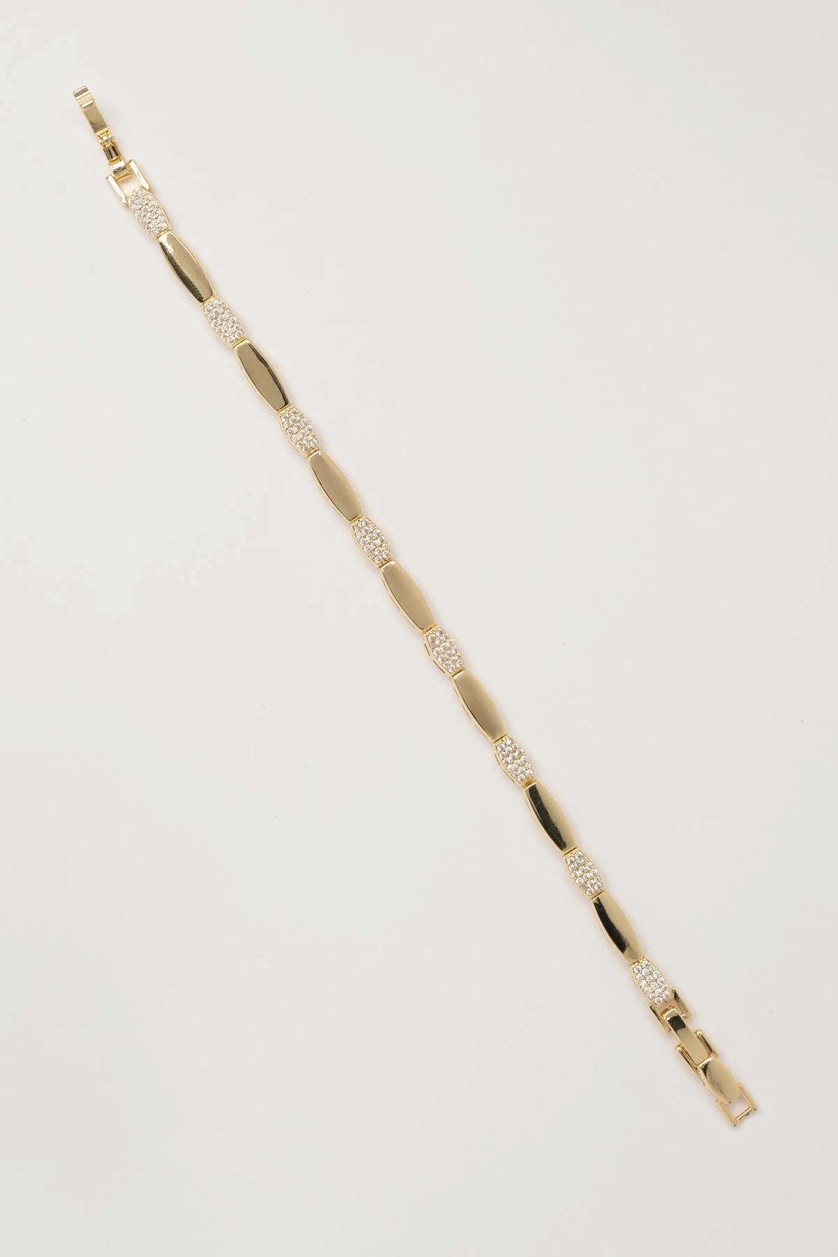 Gold 14K Zirkon Detay Lumine Luxury Bileklik ABL7587