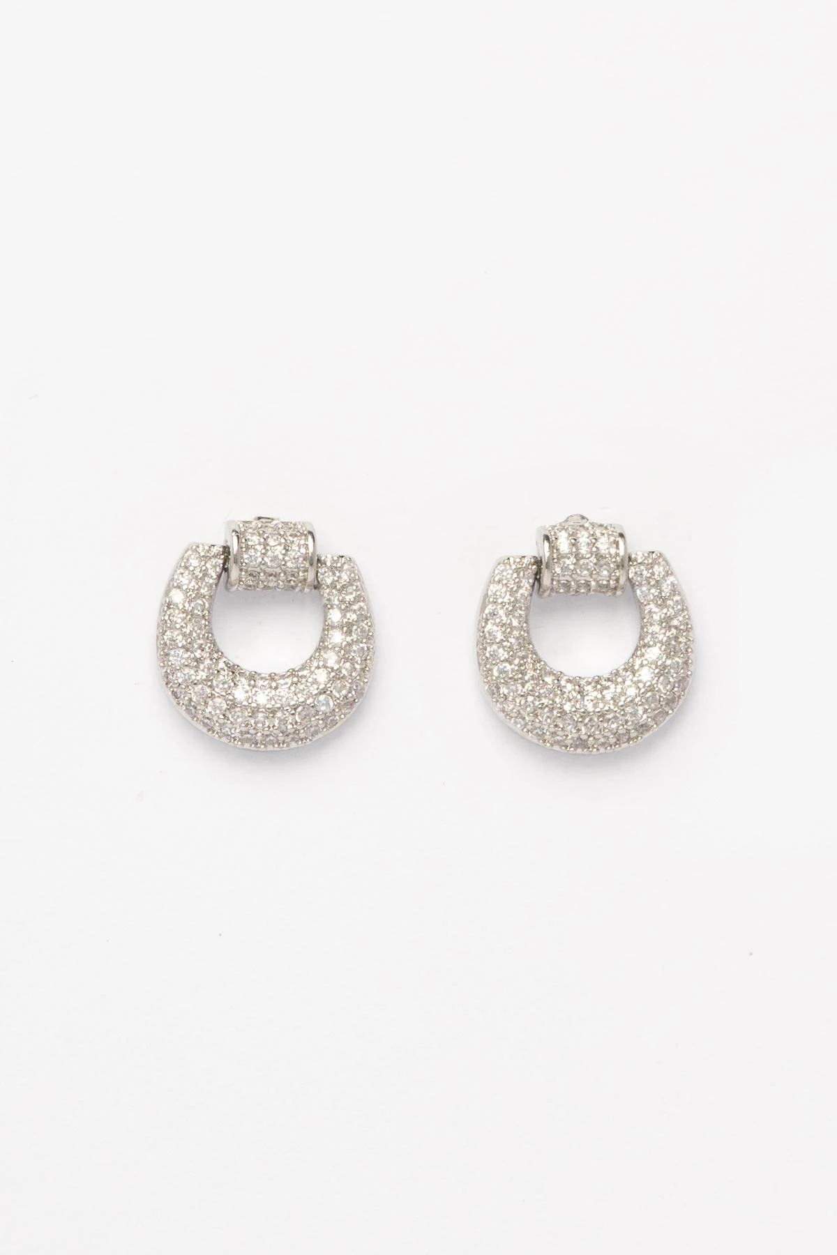 Silver Zirkon Tasarım Rapper Glory Küpe AKE9496