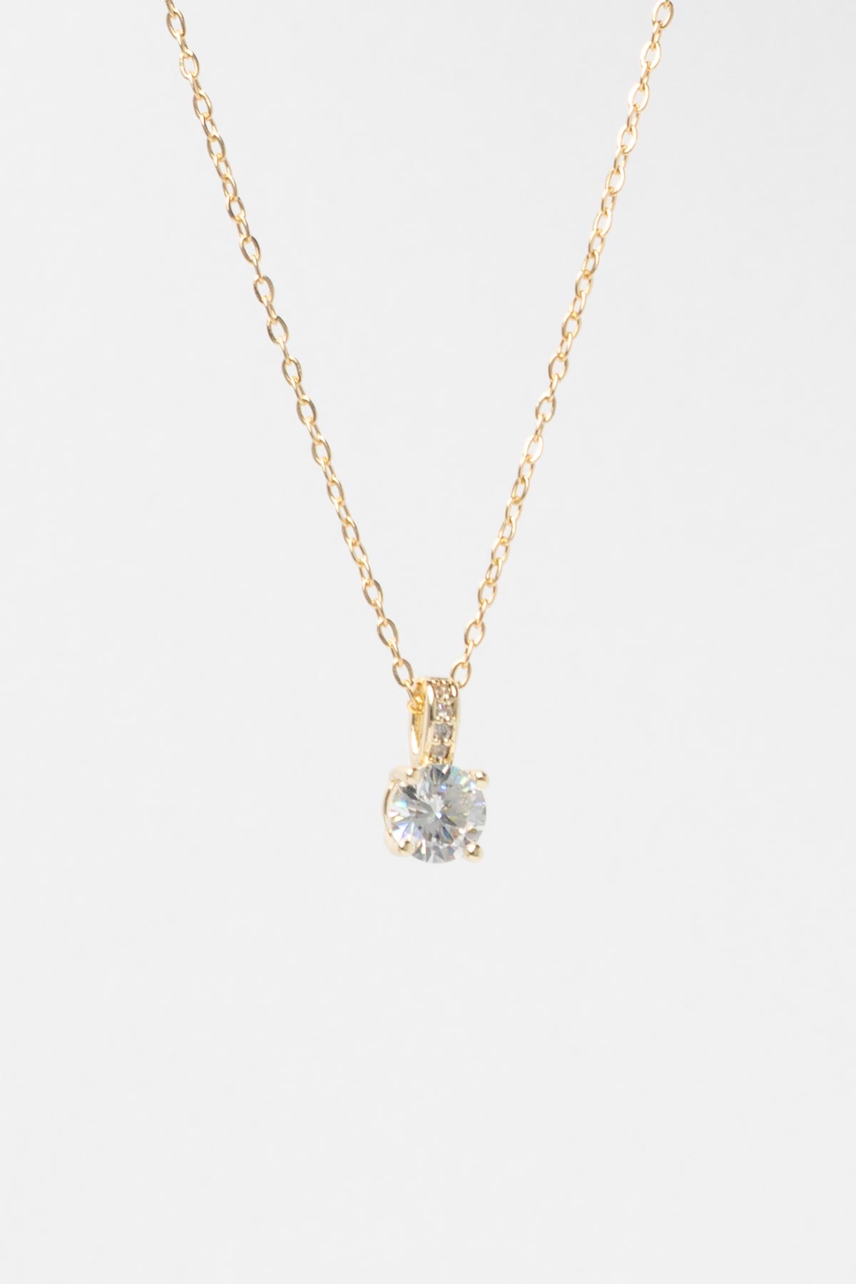 Gold Tektaş Sallantılı Luxury Kolye AKL4241