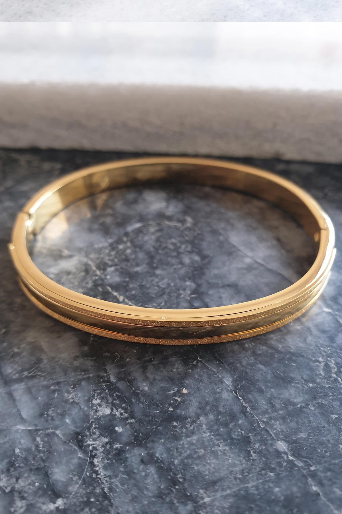 Gold Tasarım Sim Şeritli Çelik Bileklik ABL1068