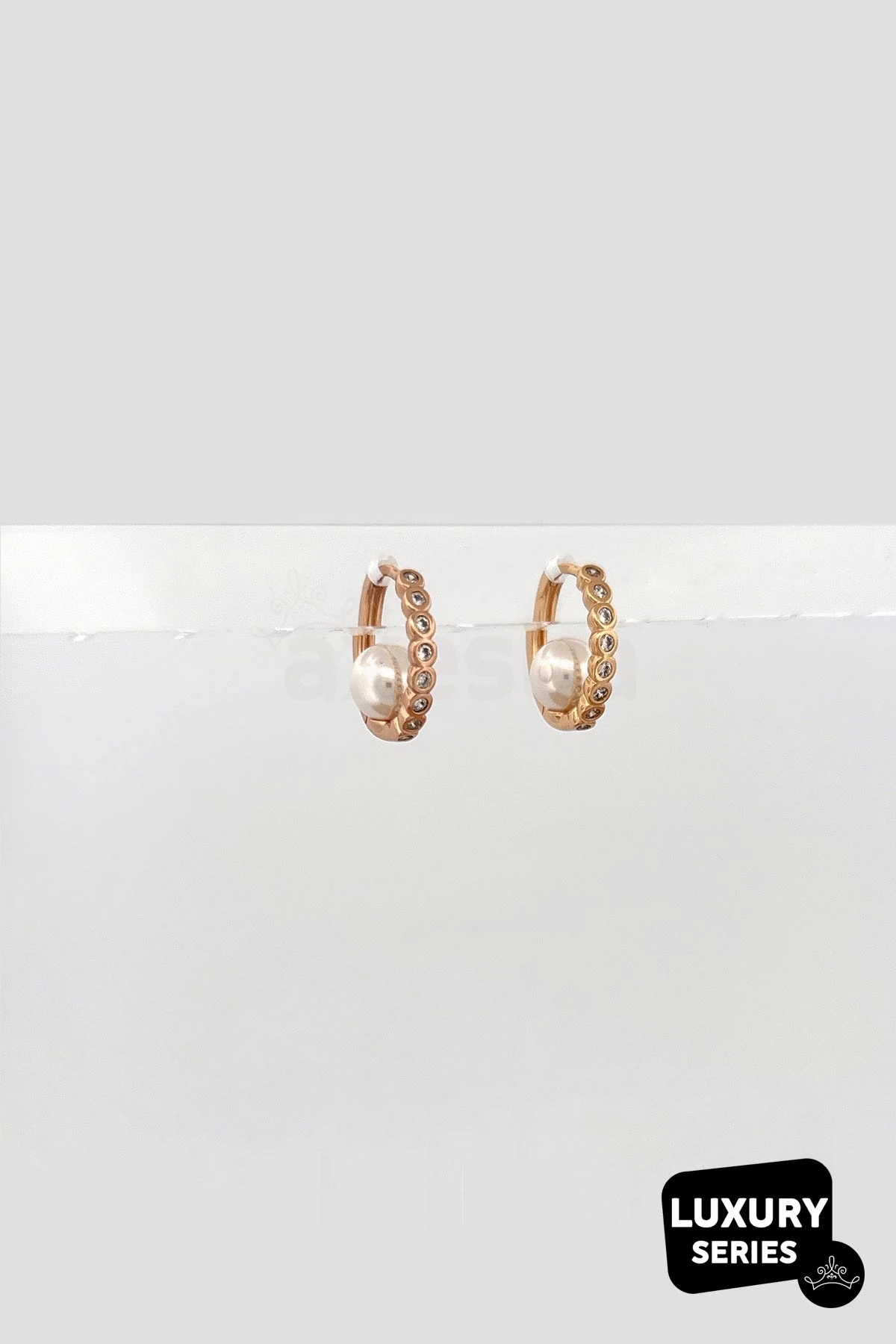 İnci Detay Zirkon Boston Luxury Küpe AKE5425